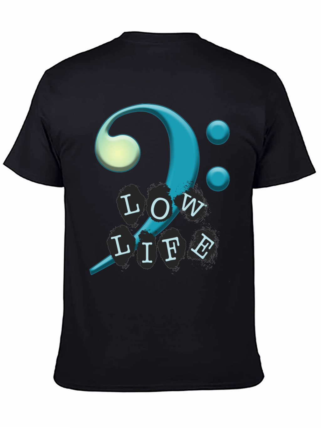 Bass Clef Low Life T-Shirt - Unique Musical Design