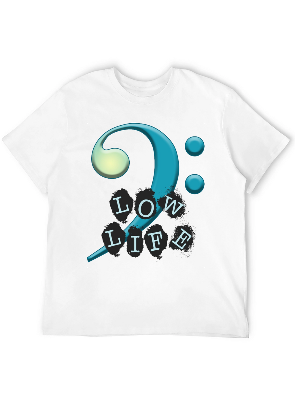 Bass Clef Low Life T-Shirt - Unique Musical Design