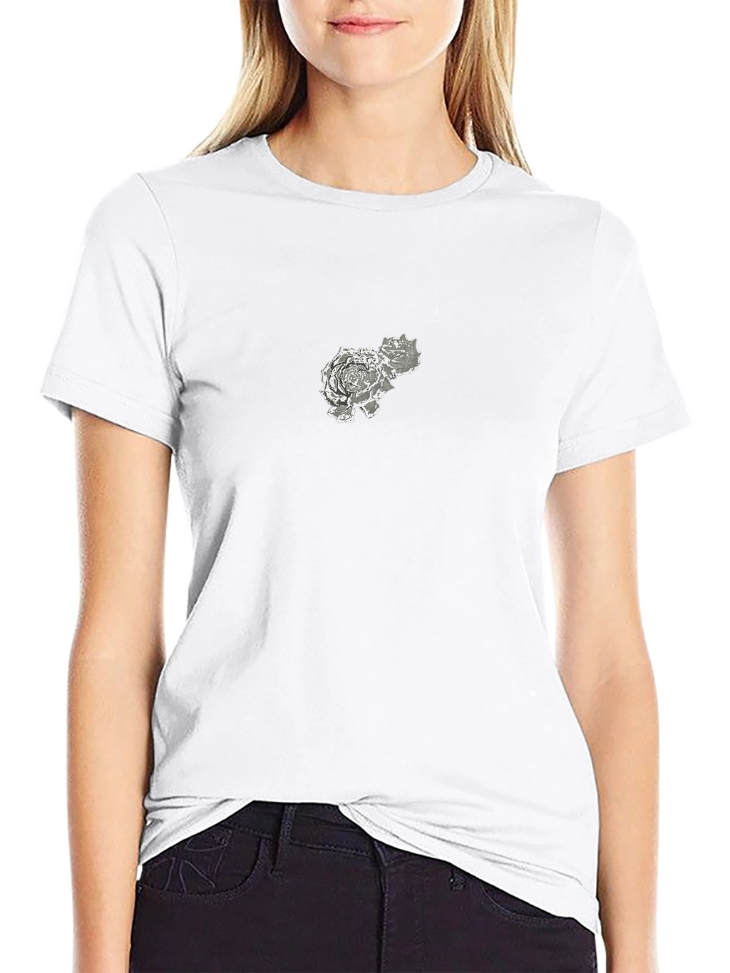 Black Rose Graphic Tee - Stylish Casual Wear