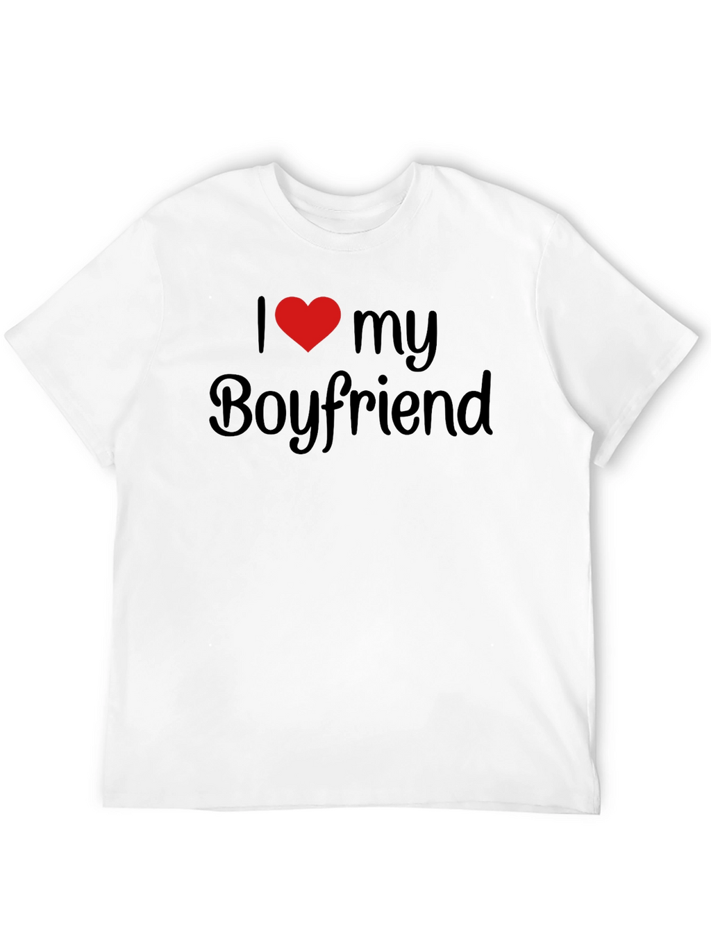 I Heart My Boyfriend Black T-Shirt
