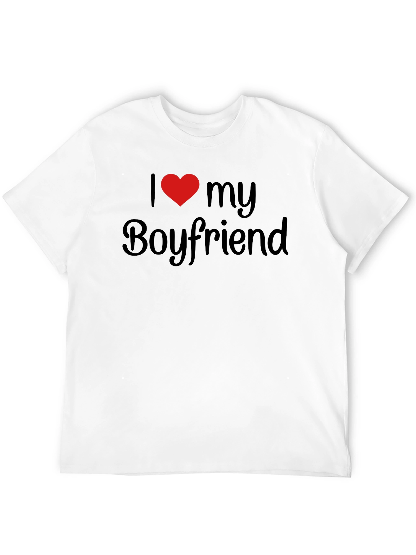 I Heart My Boyfriend Black T-Shirt