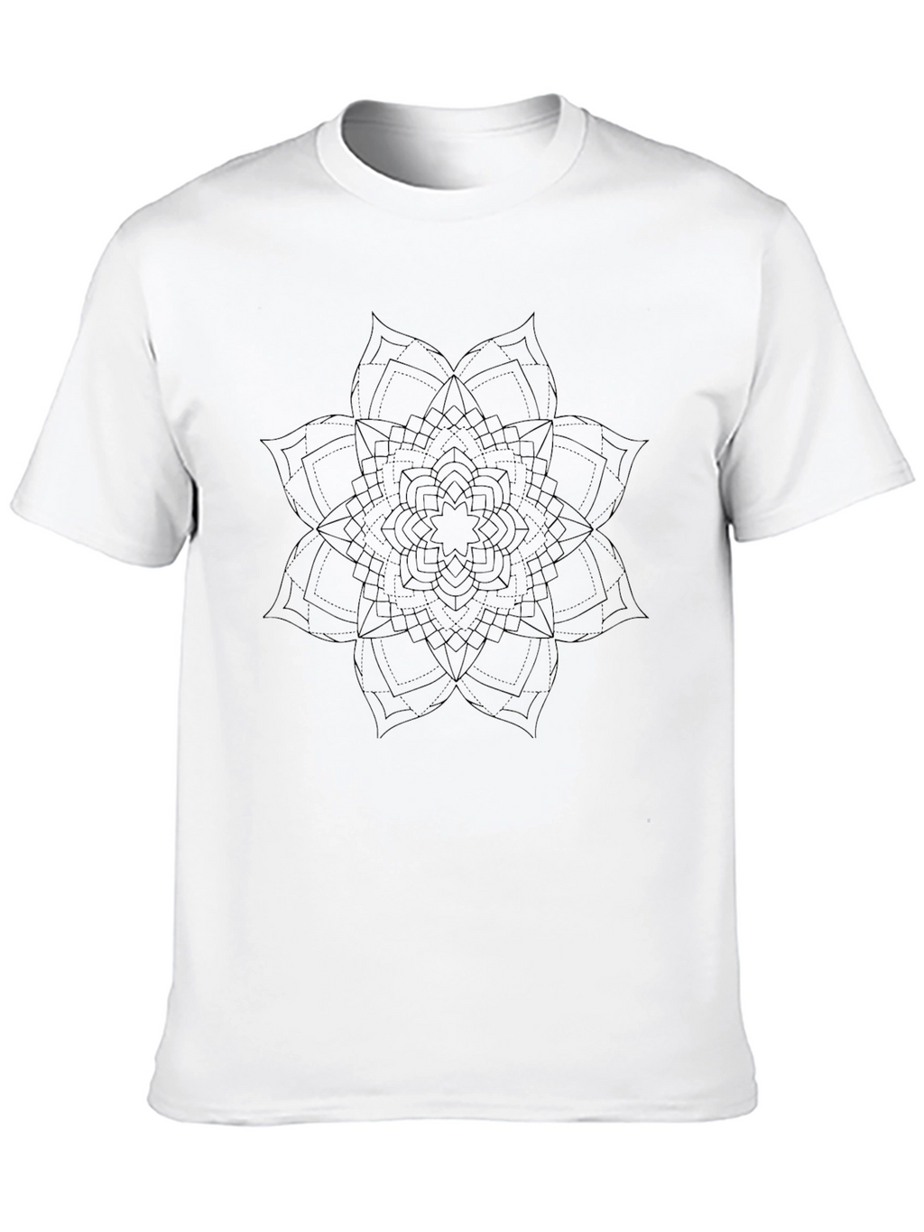 Black Graphic Tee - Mandala Design