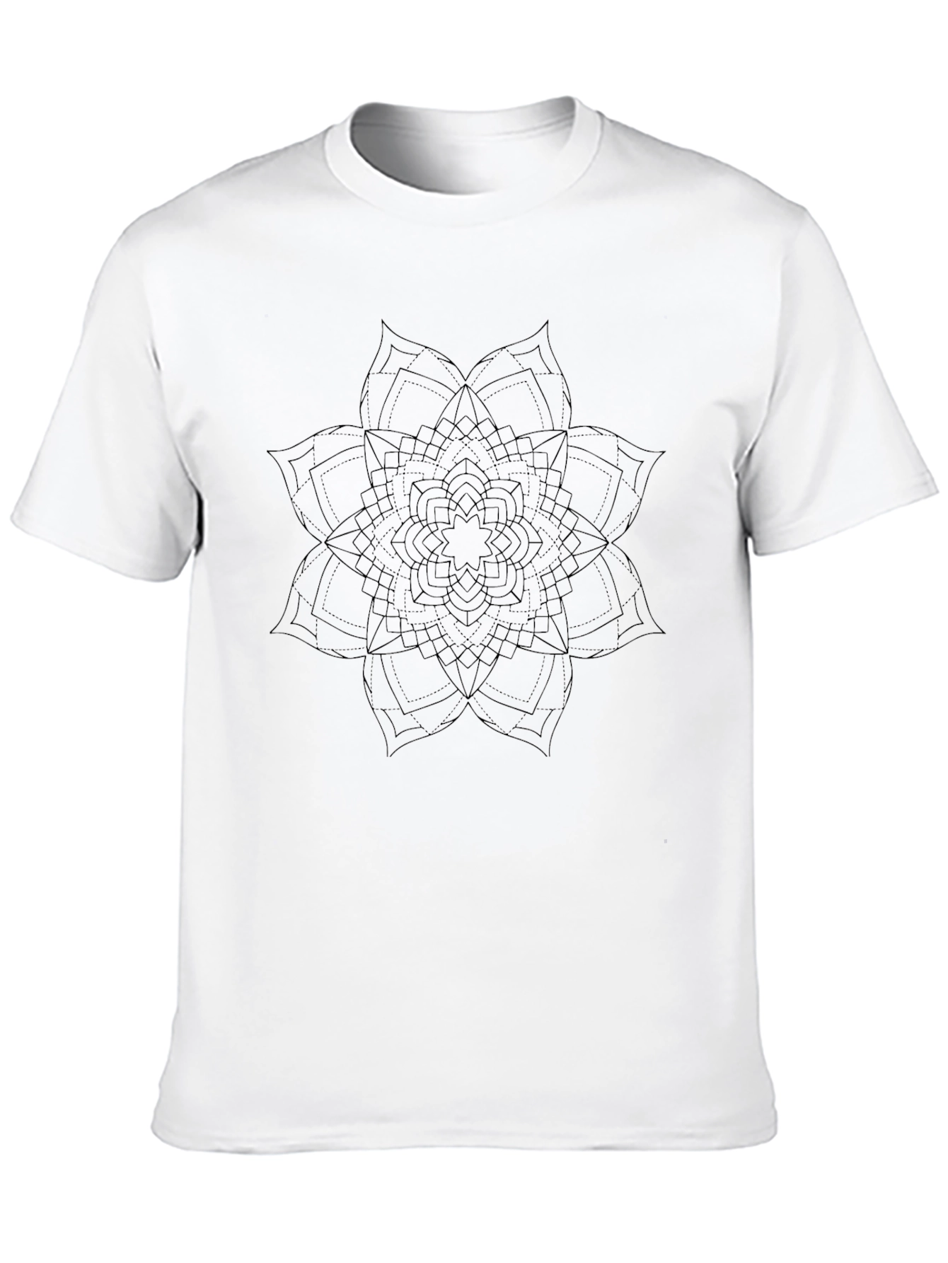 Black Graphic Tee - Mandala Design