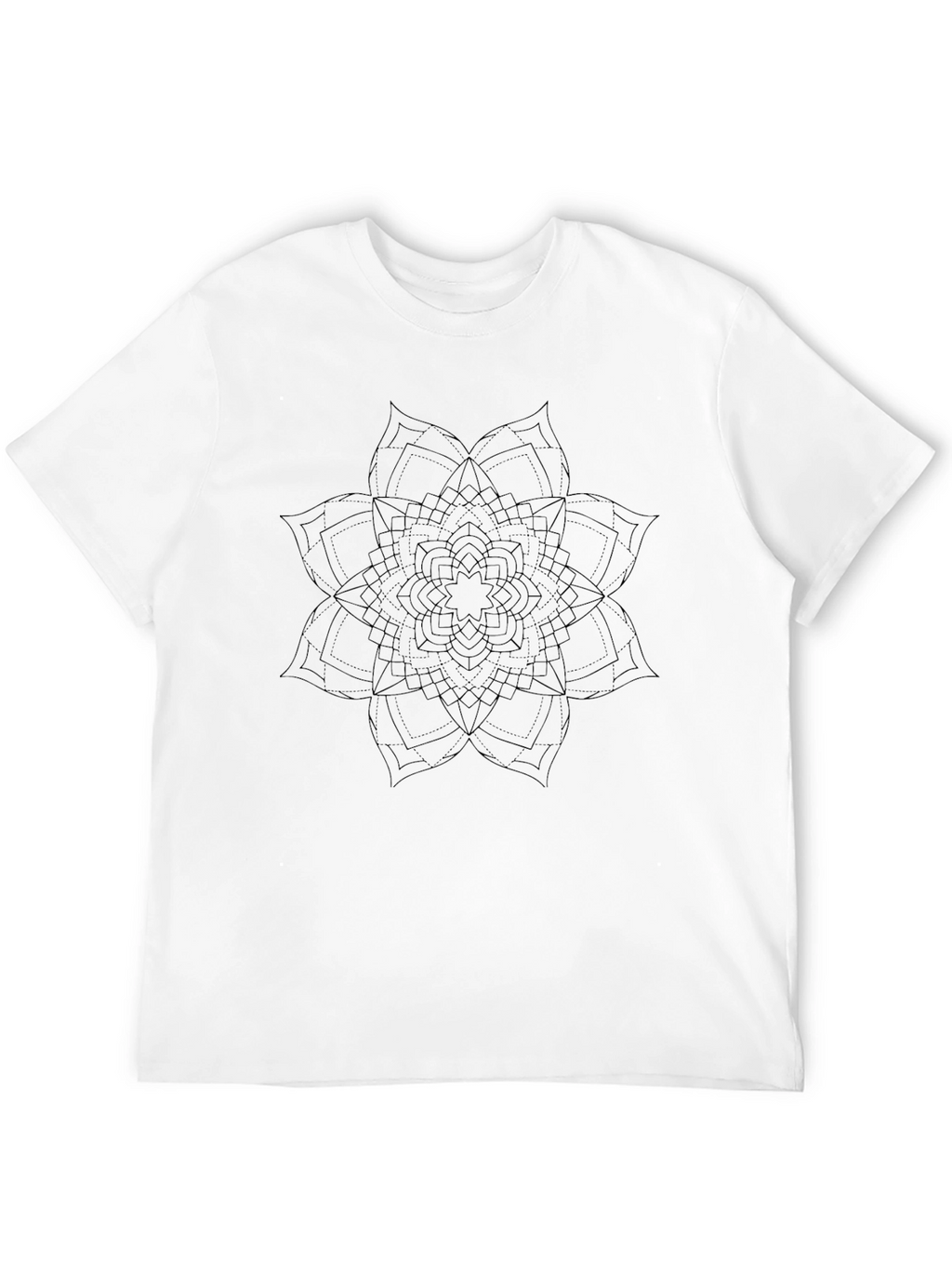 Black Graphic Tee - Mandala Design
