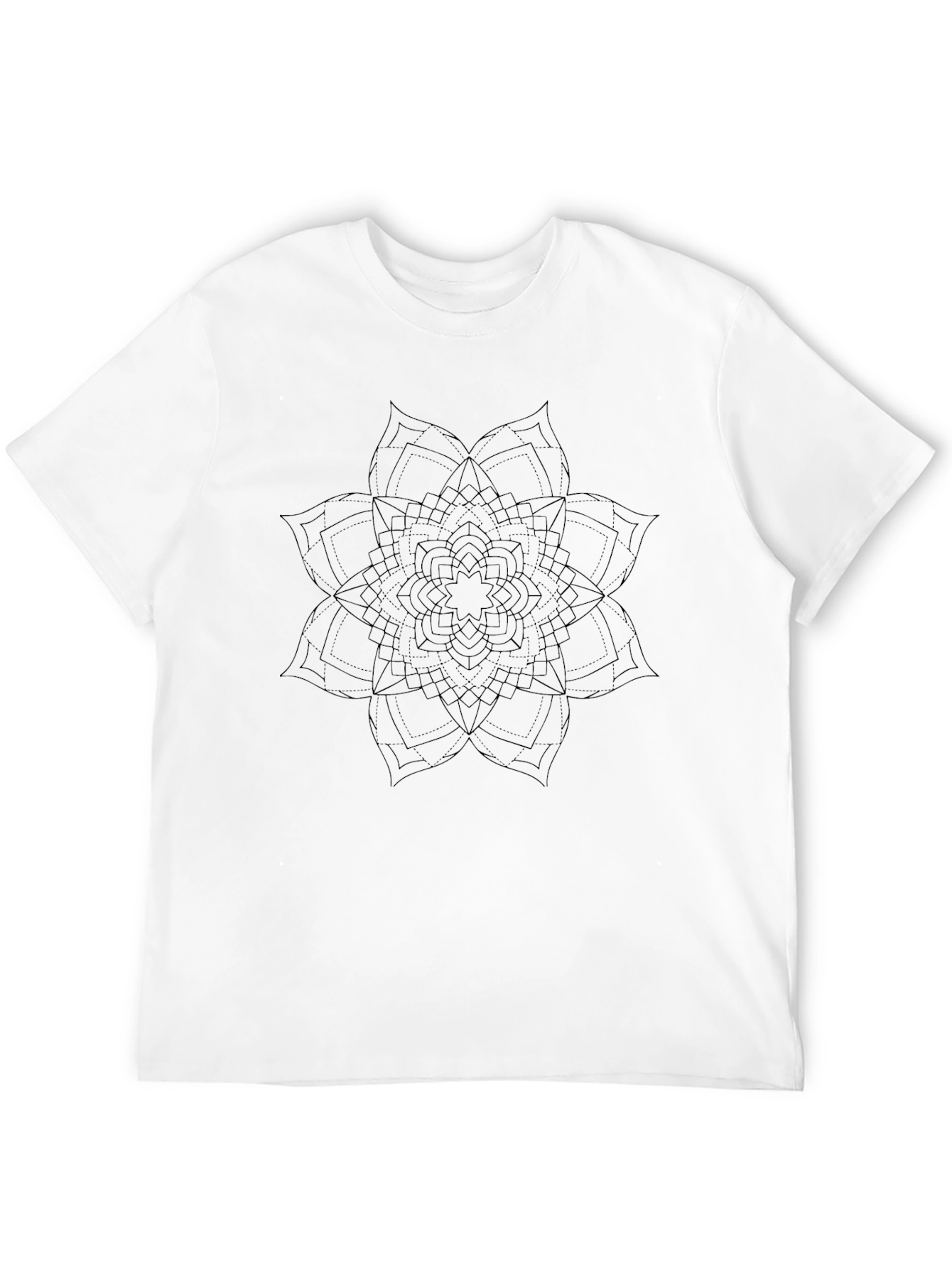 Black Graphic Tee - Mandala Design