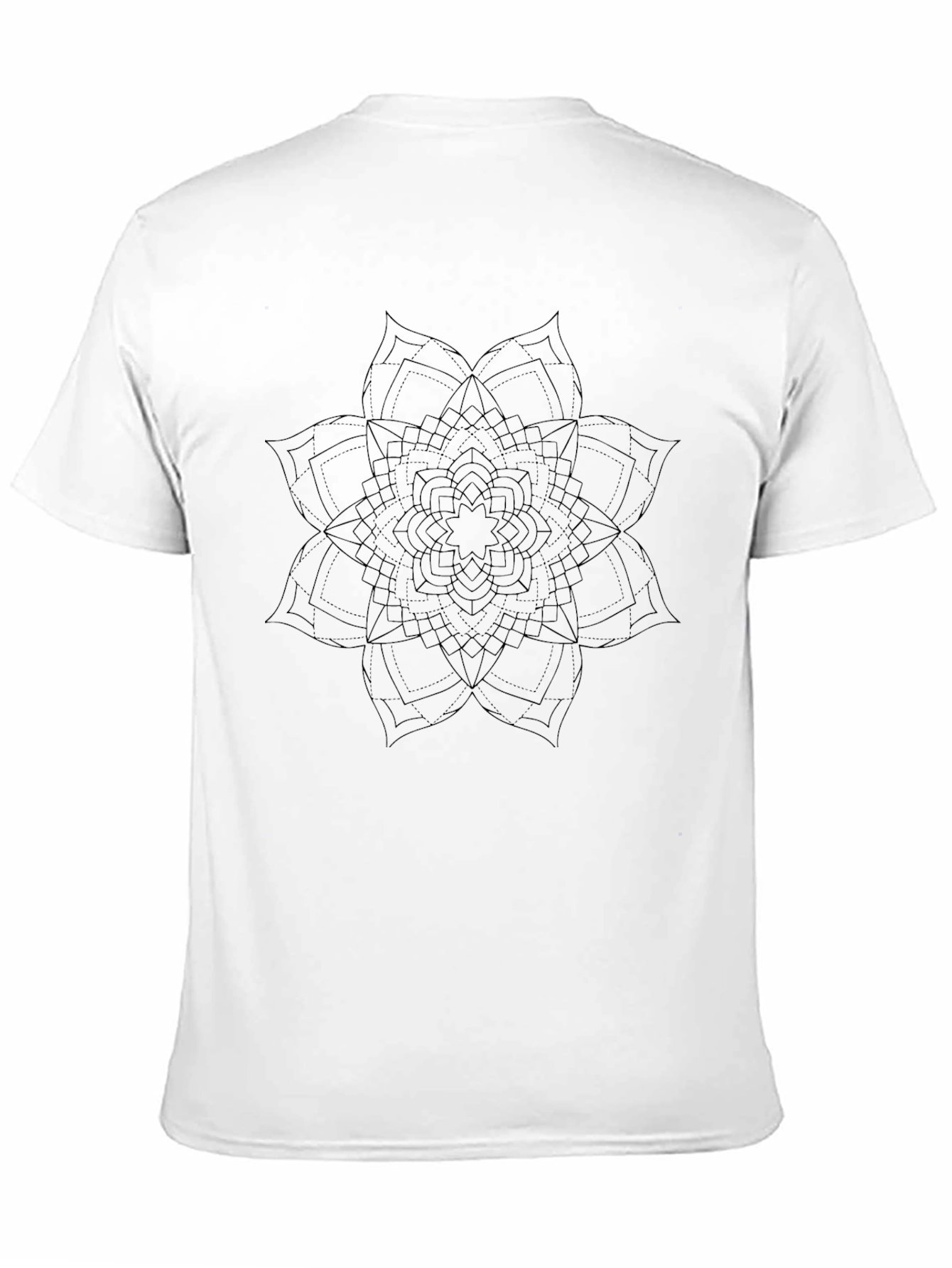 Black Graphic Tee - Mandala Design