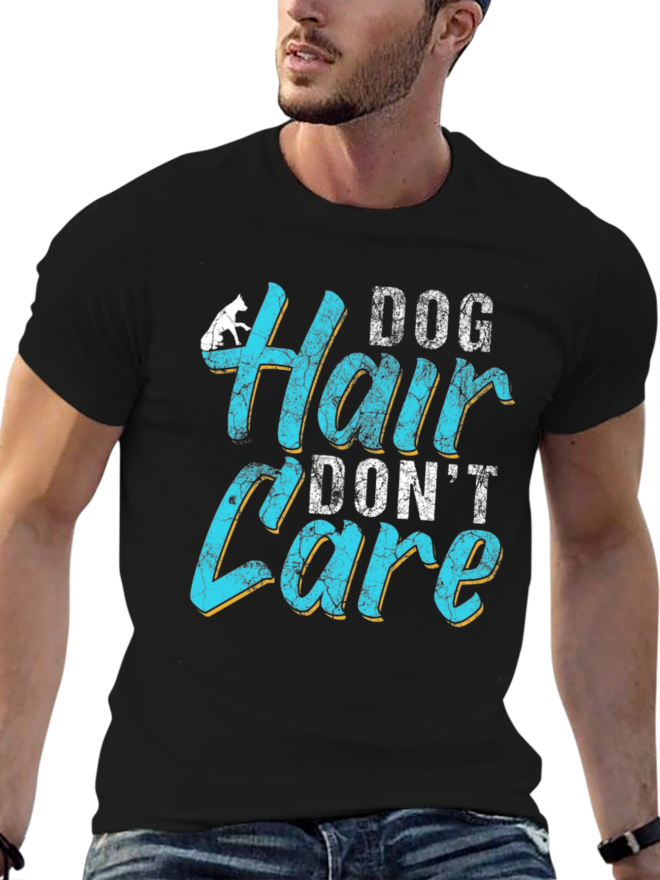 Dog Hair Dont Care Graphic T-Shirt