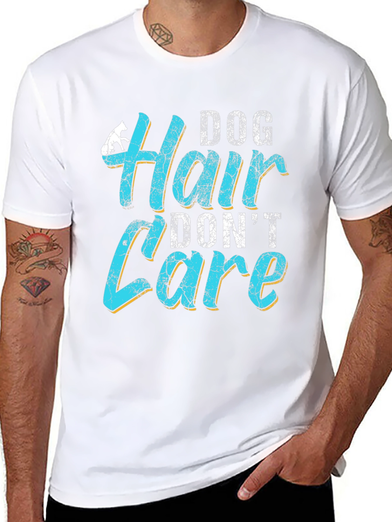 Dog Hair Dont Care Graphic T-Shirt