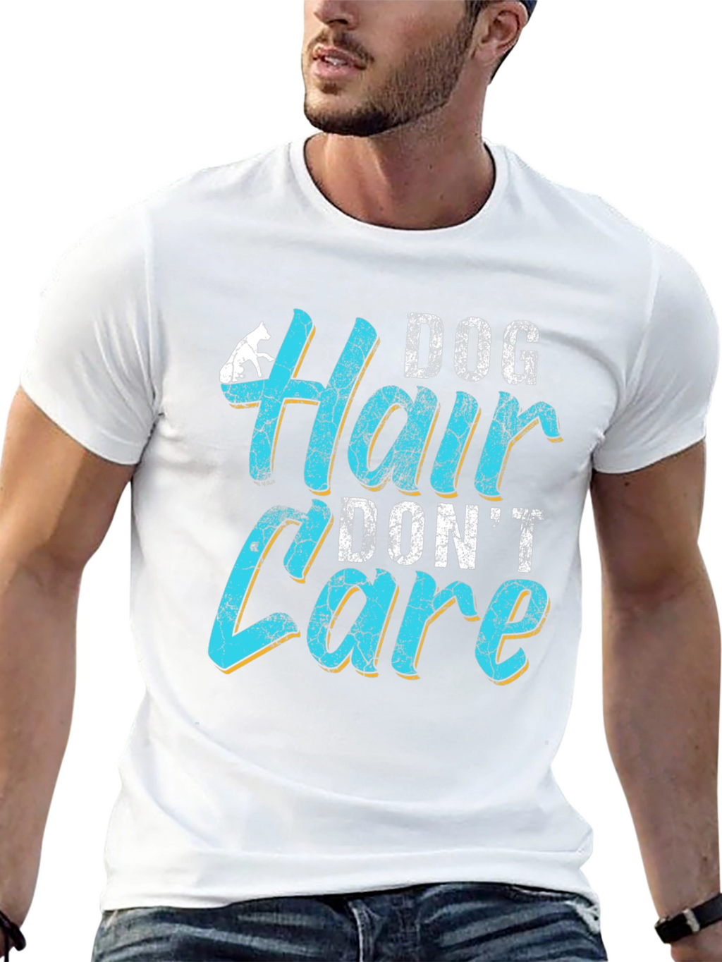 Dog Hair Dont Care Graphic T-Shirt