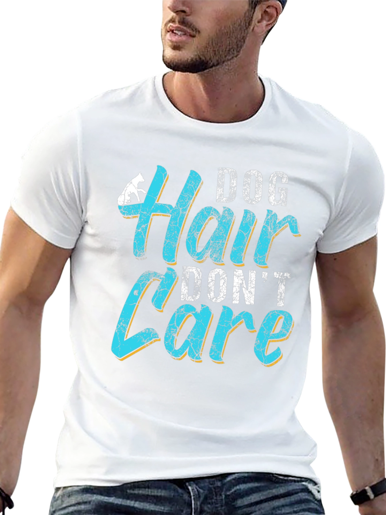 Dog Hair Dont Care Graphic T-Shirt