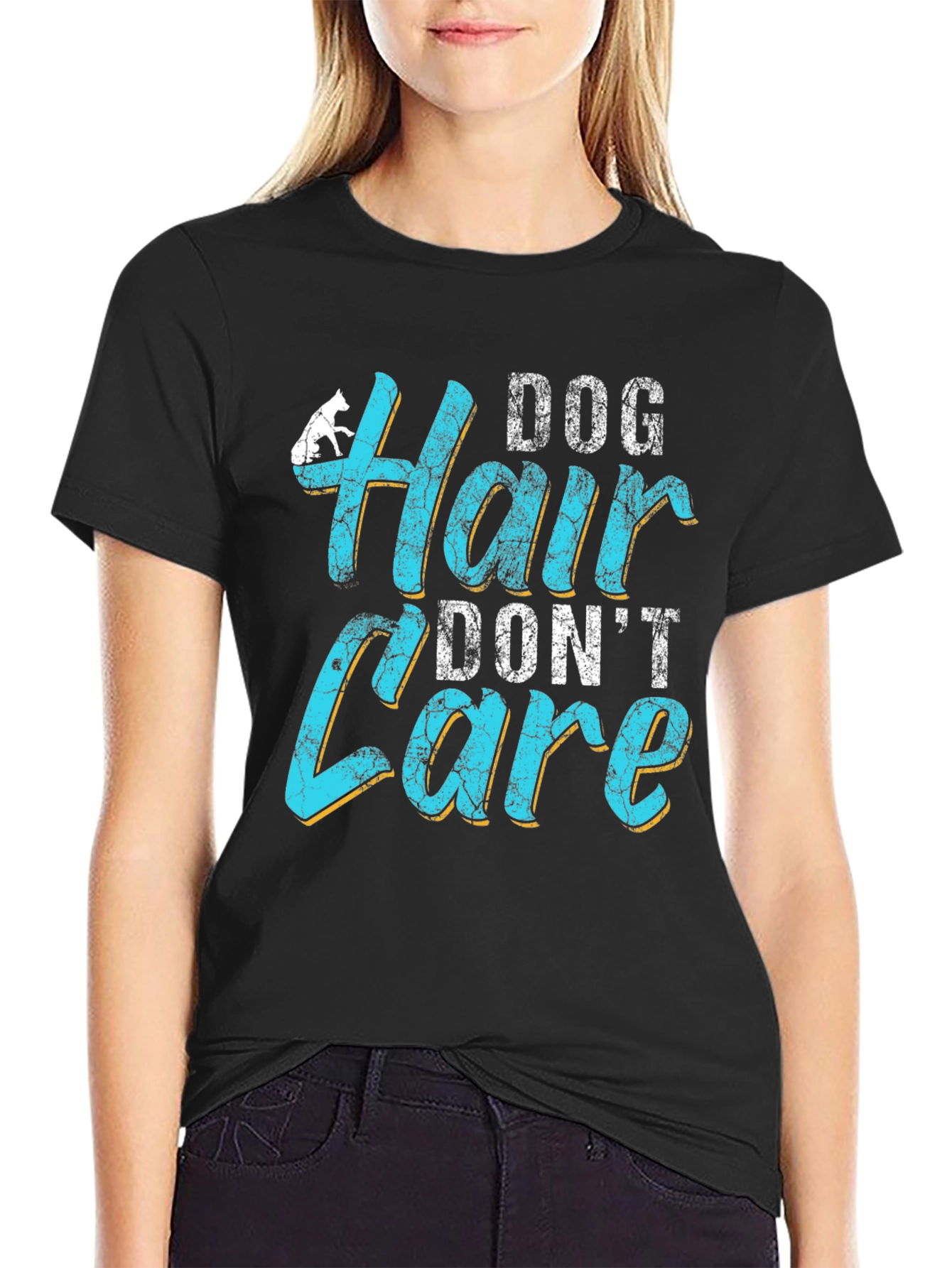 Dog Hair Dont Care Graphic T-Shirt