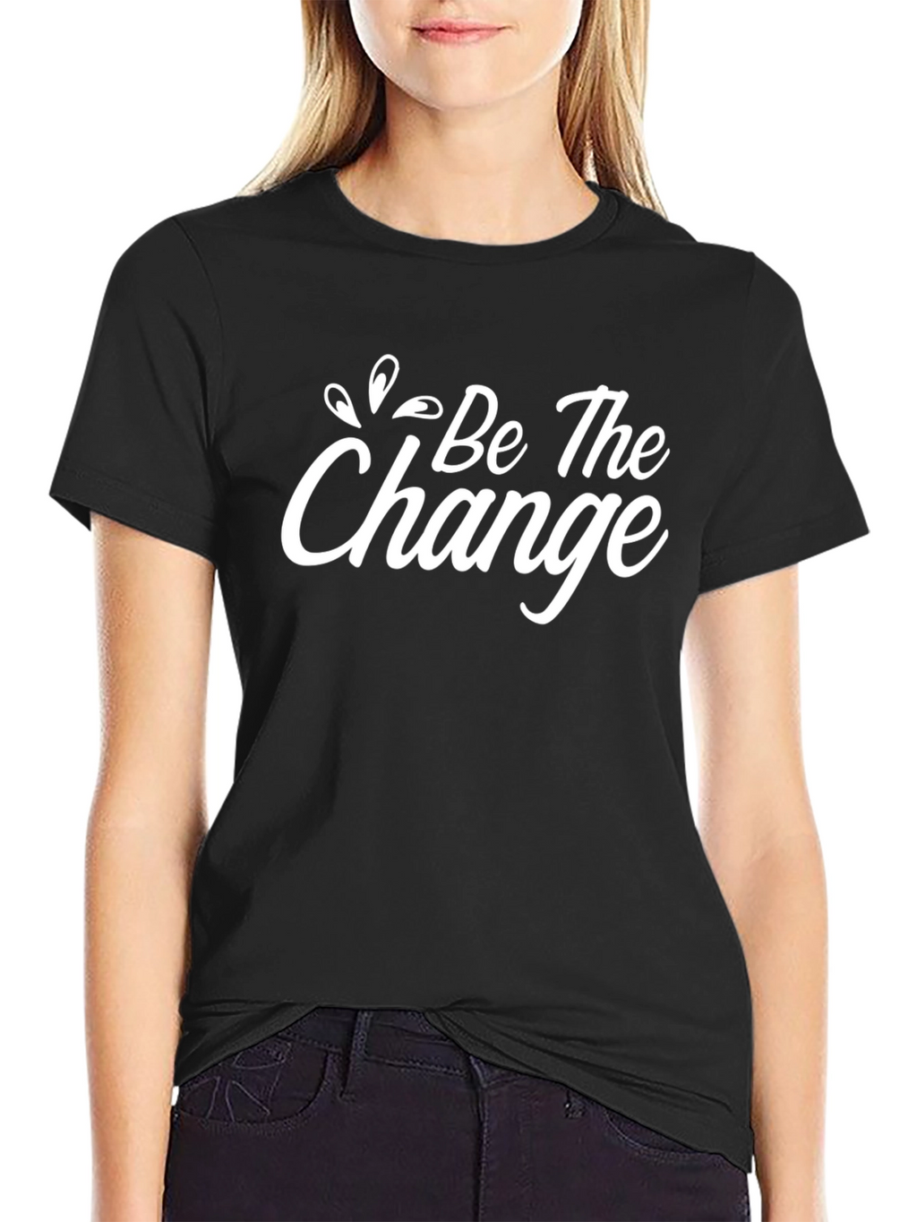 Be The Change Black Graphic Tee