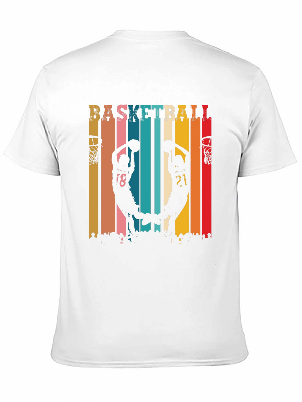 Basketball Silhouette Graphic Tee - Retro Style