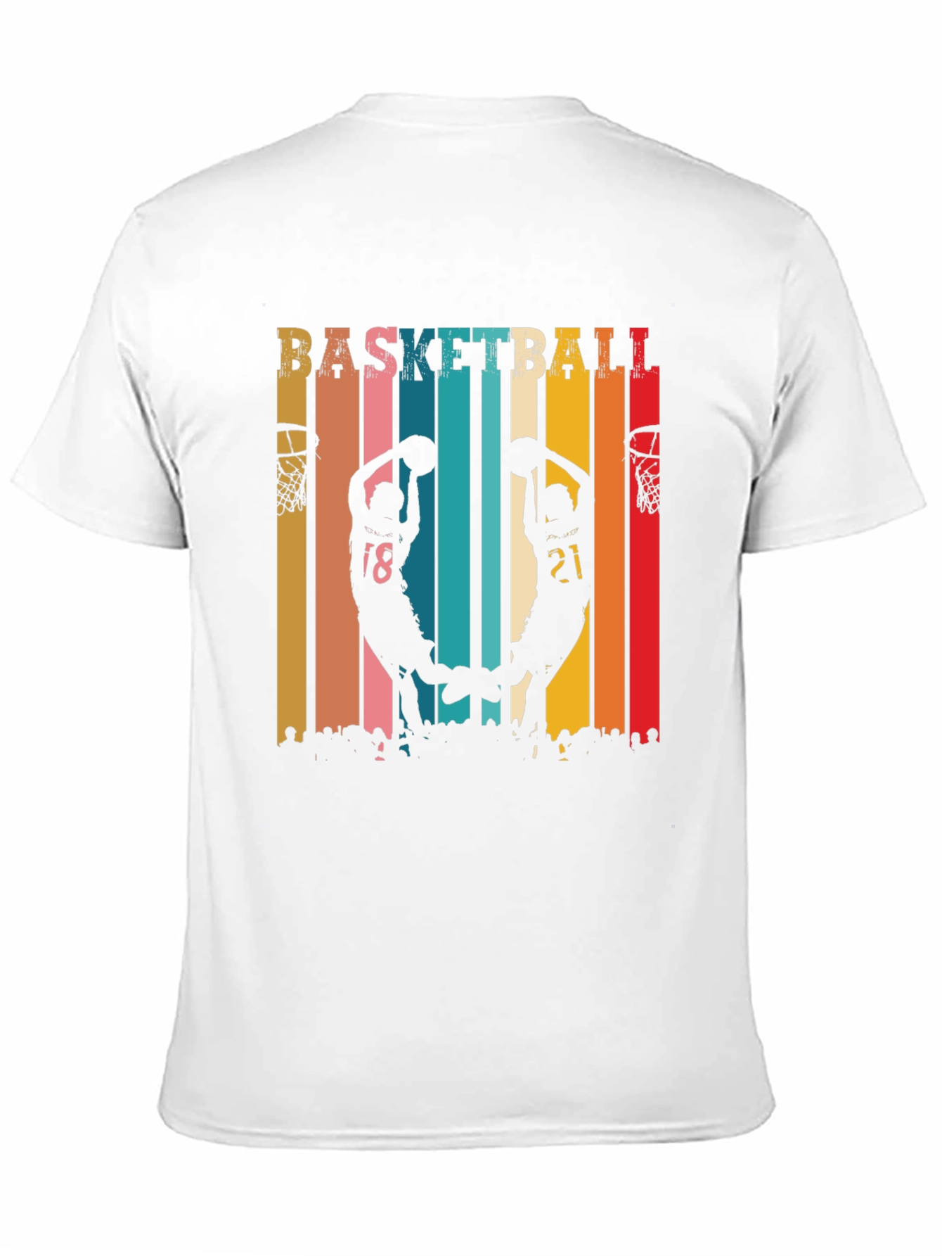 Basketball Silhouette Graphic Tee - Retro Style