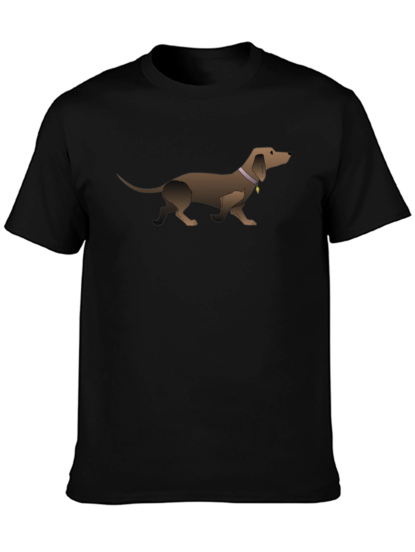 Dachshund Graphic Tee - Black Unisex T-Shirt