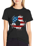 USA Flag Soccer Ball T-Shirt