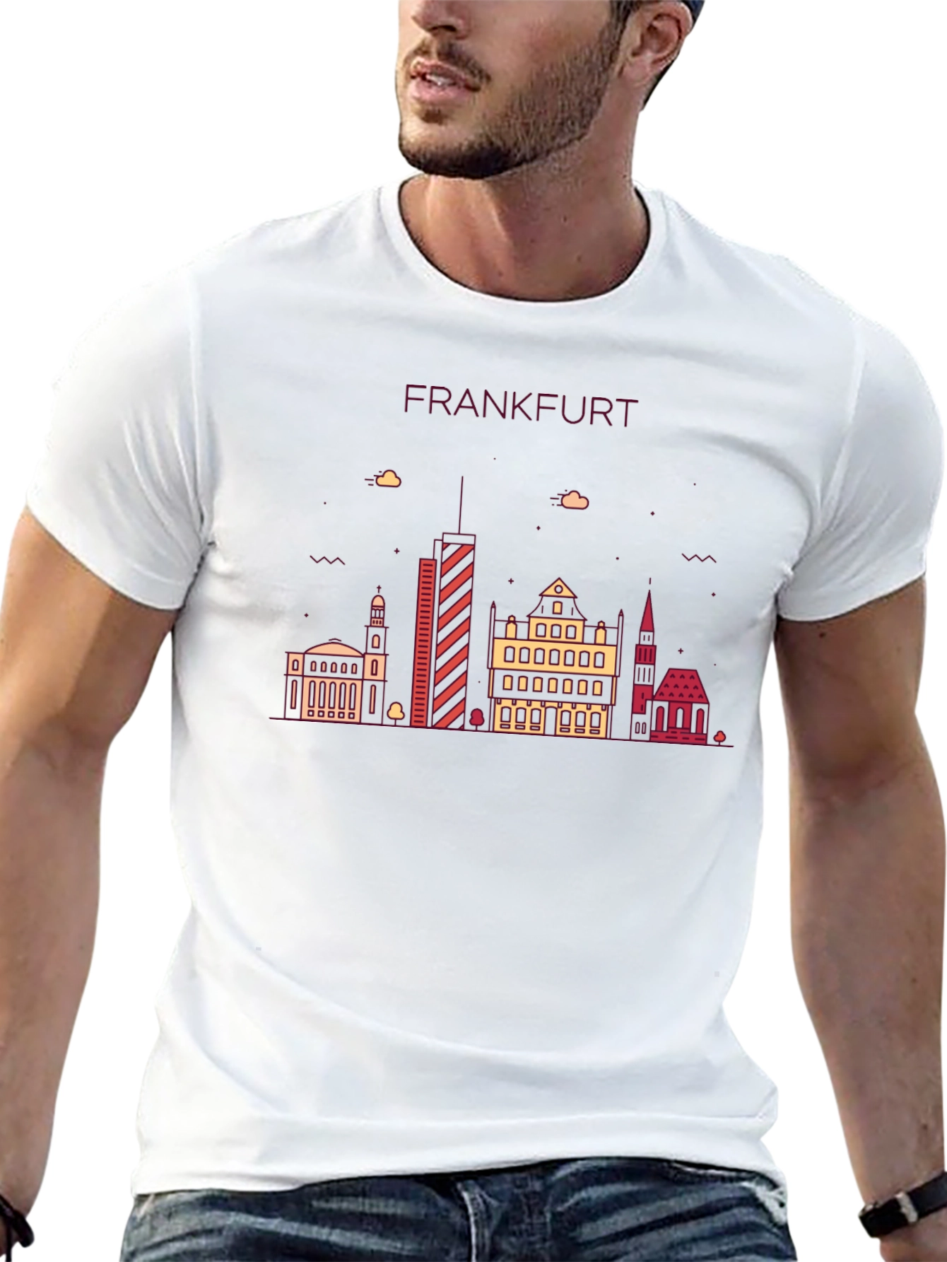 Frankfurt Skyline Graphic Tee - Stylish Cityscape T-Shirt