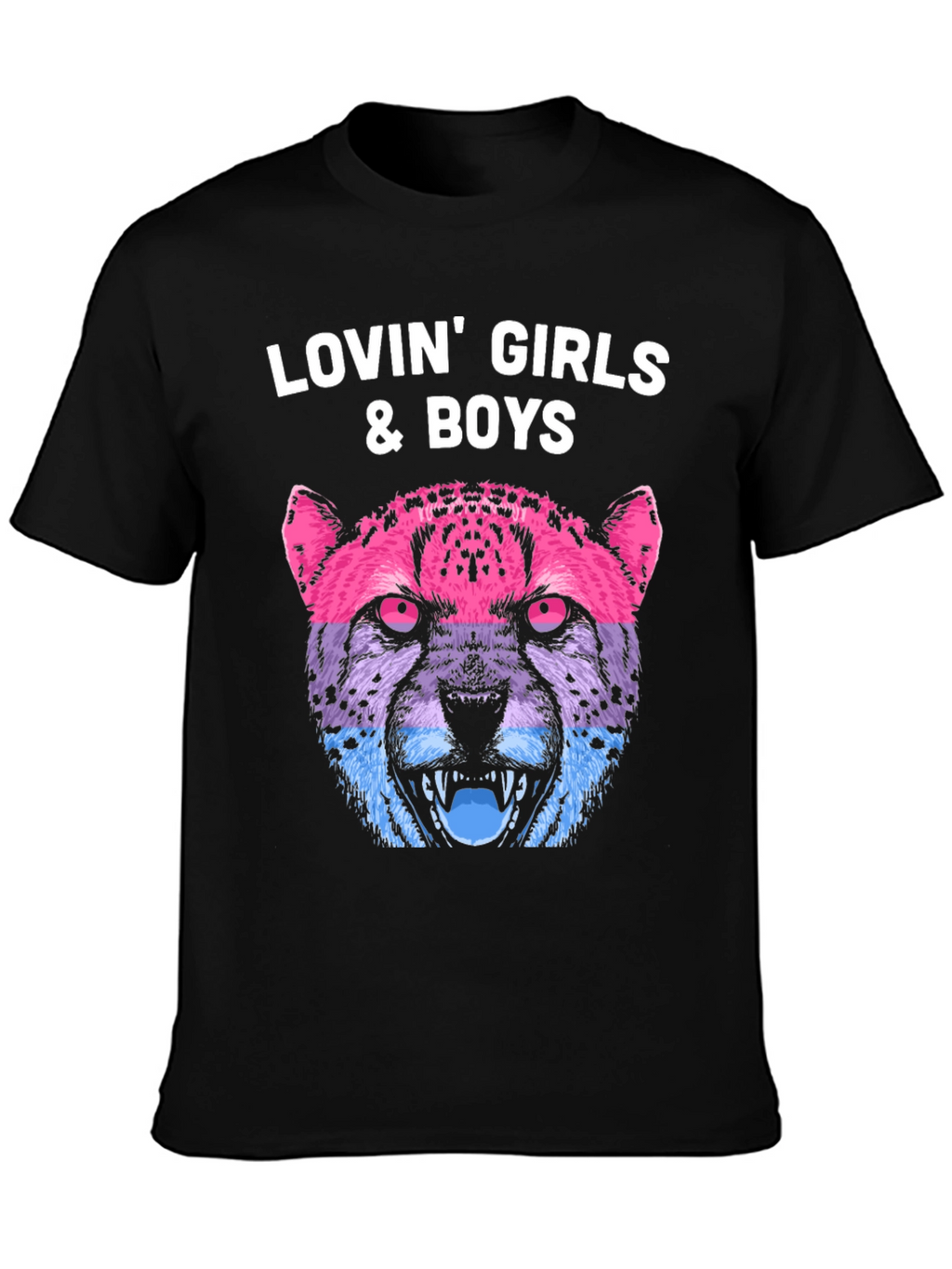 Lovin All Cheetah Graphic Tee - Unisex Black T-Shirt