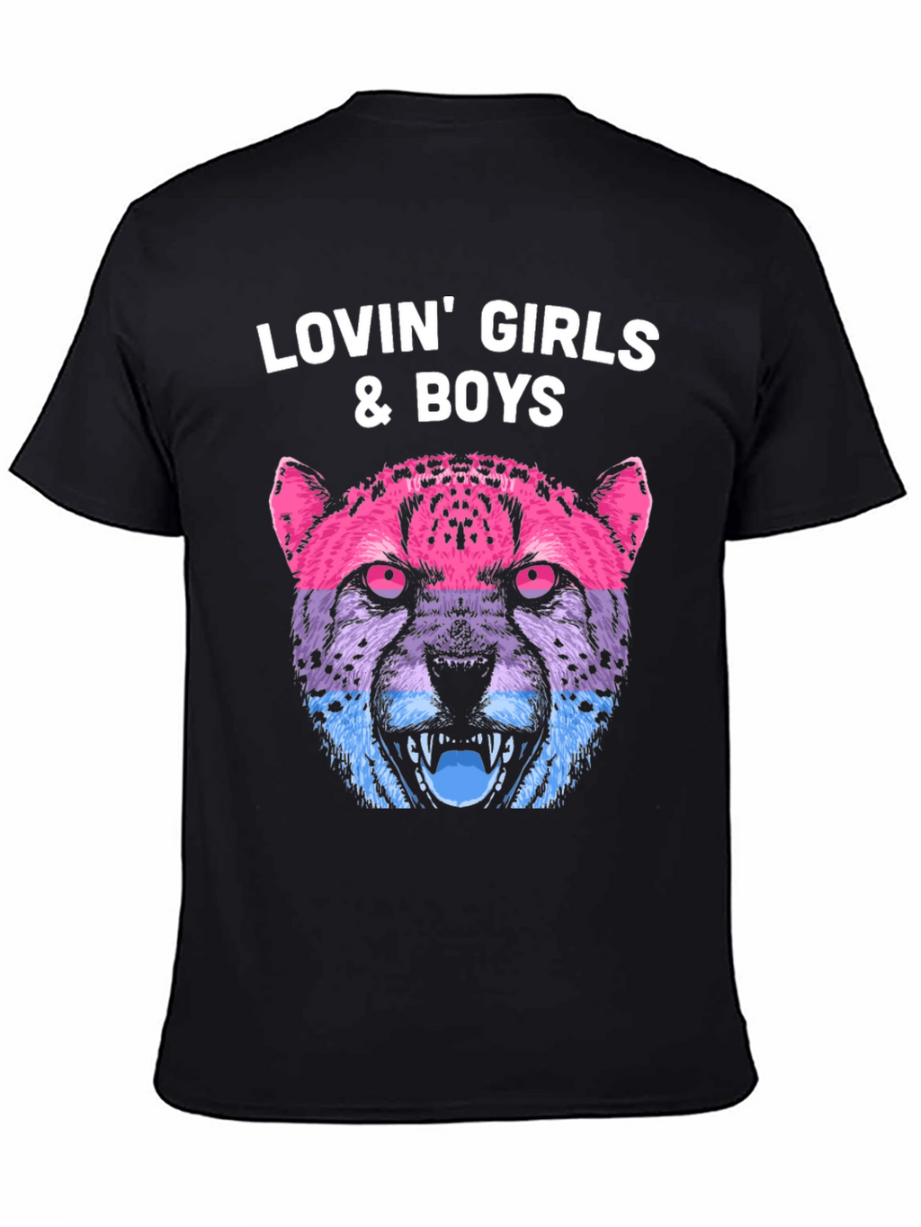 Lovin All Cheetah Graphic Tee - Unisex Black T-Shirt