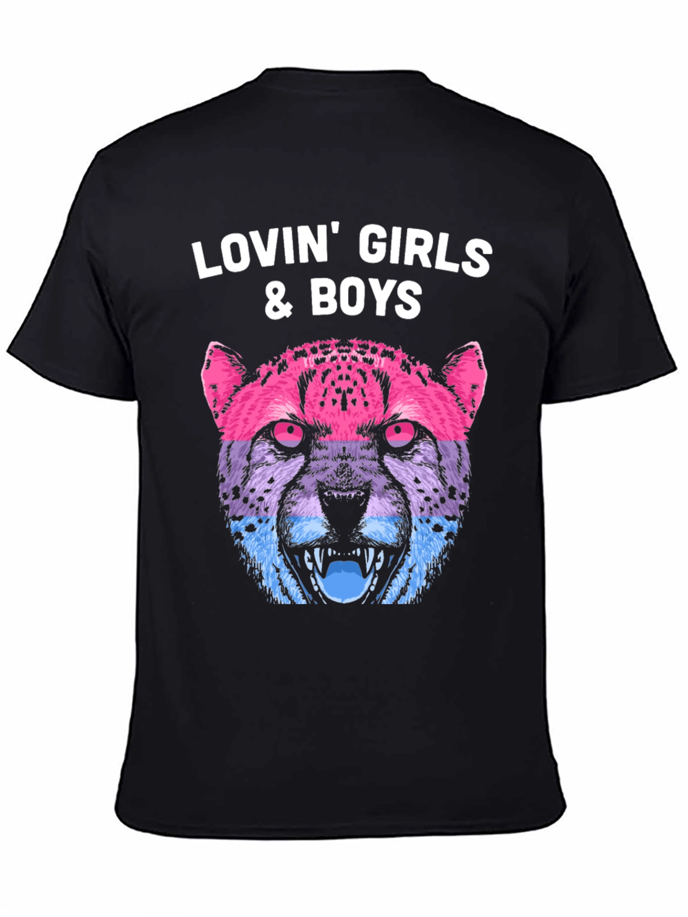 Lovin All Cheetah Graphic Tee - Unisex Black T-Shirt