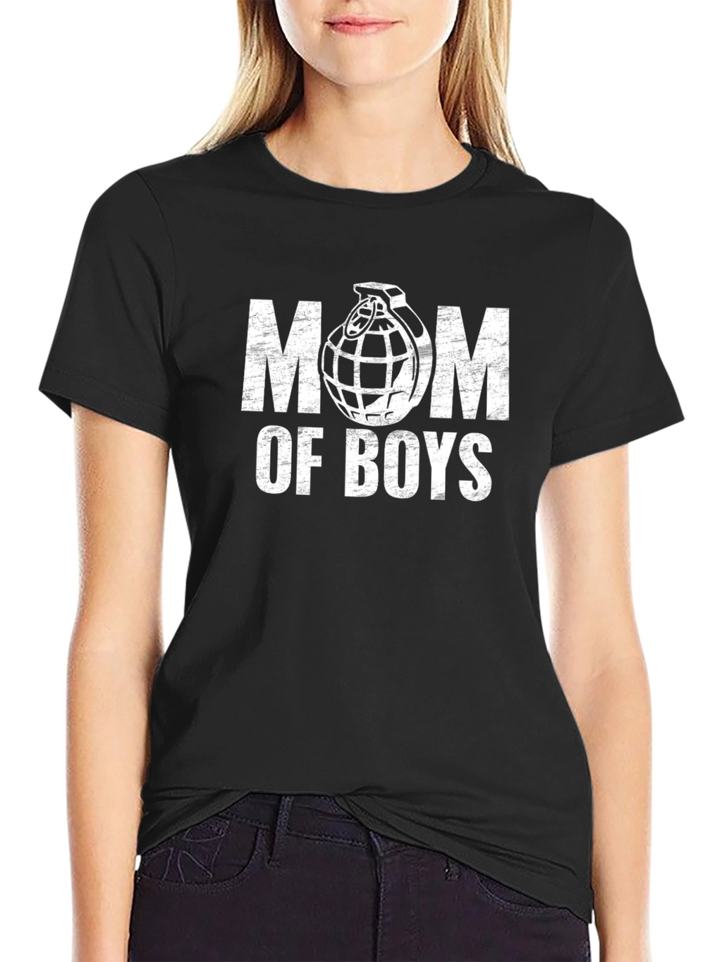 Mom of Boys Grenade Graphic T-Shirt