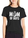 Mom of Boys Grenade Graphic T-Shirt