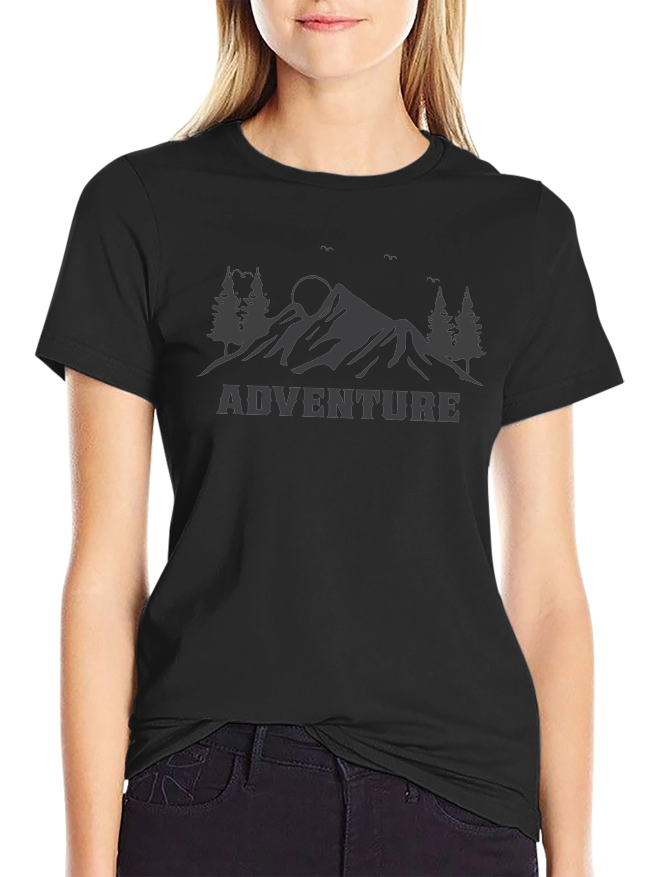 Adventure Mountain Graphic Tee - Black