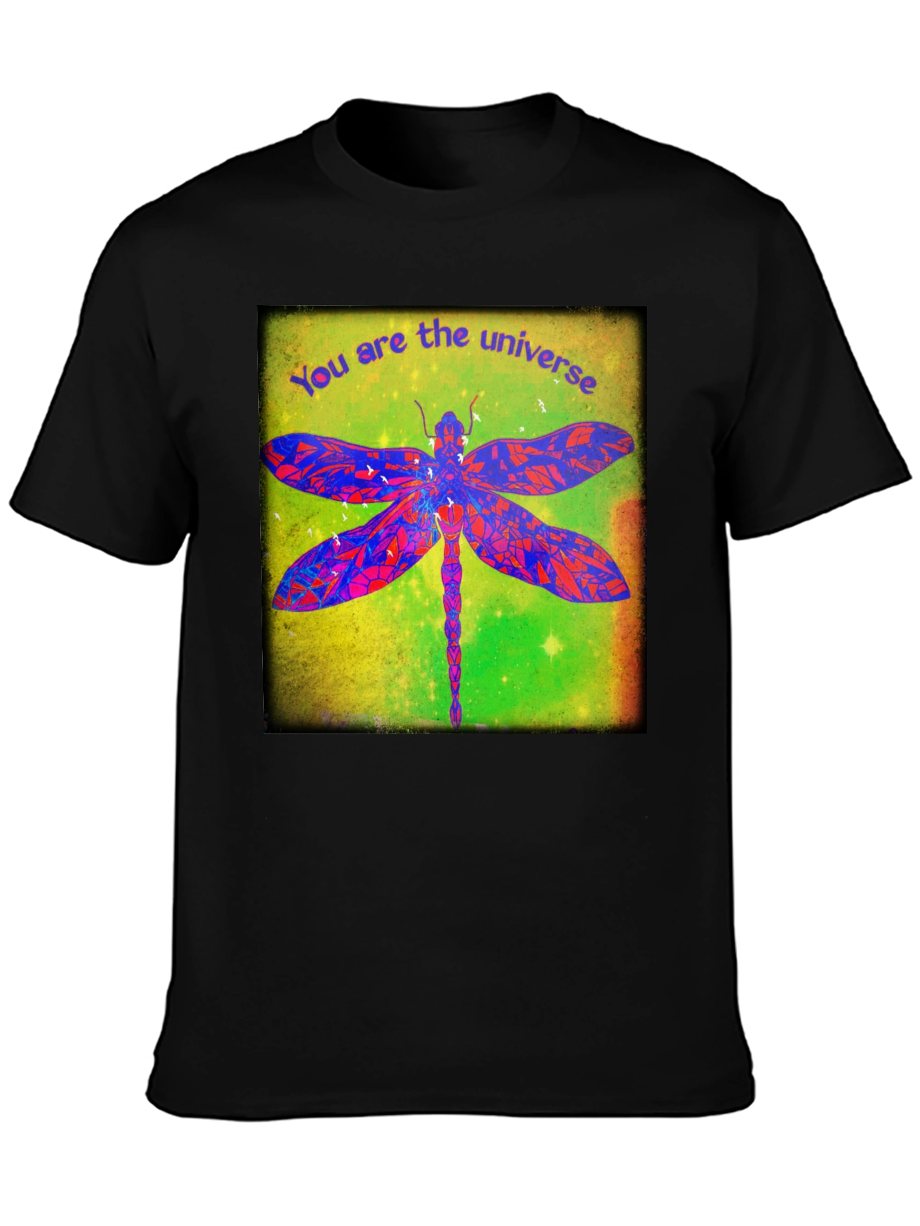 Universe Dragonfly Graphic T-Shirt