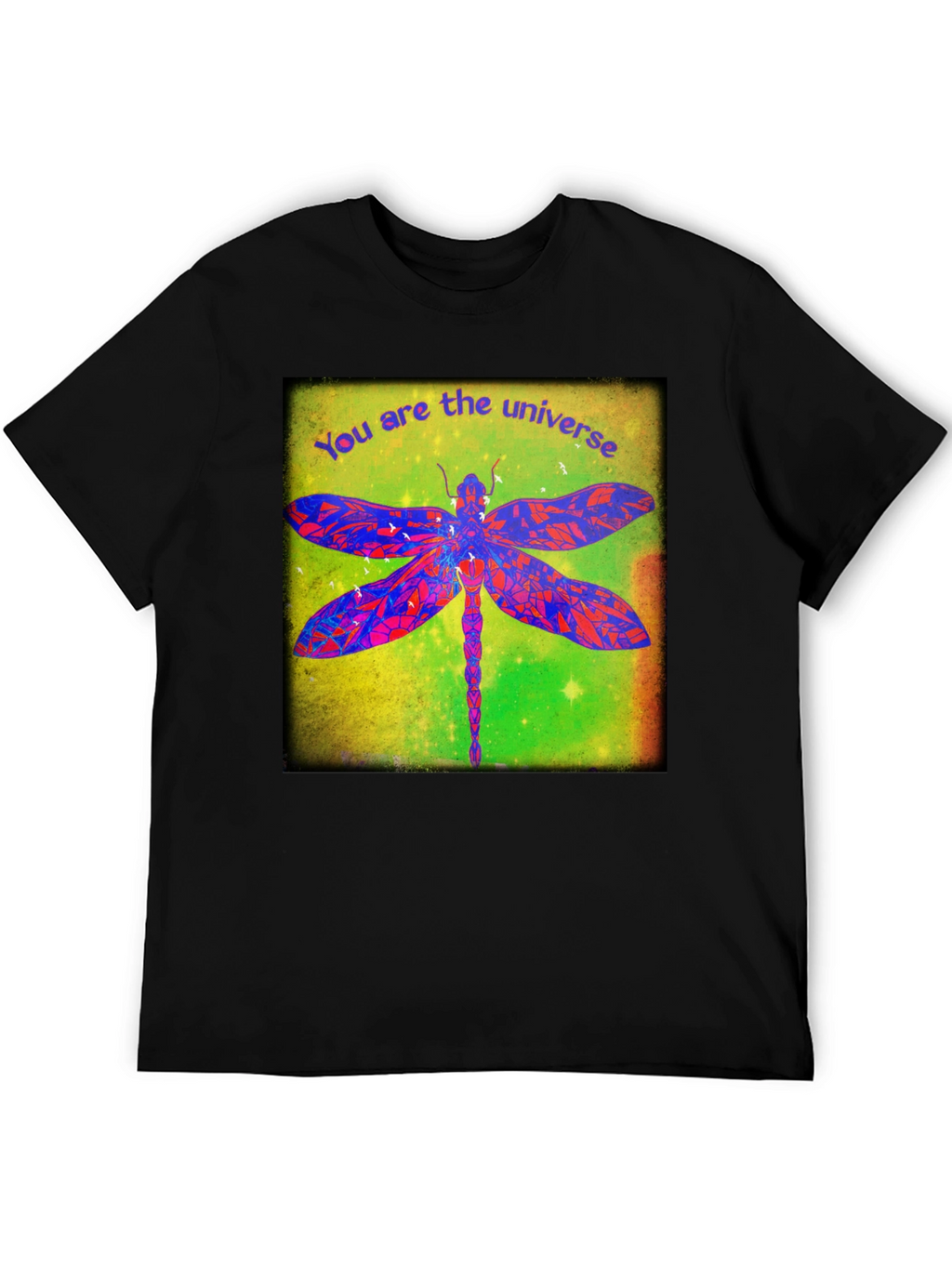 Universe Dragonfly Graphic T-Shirt