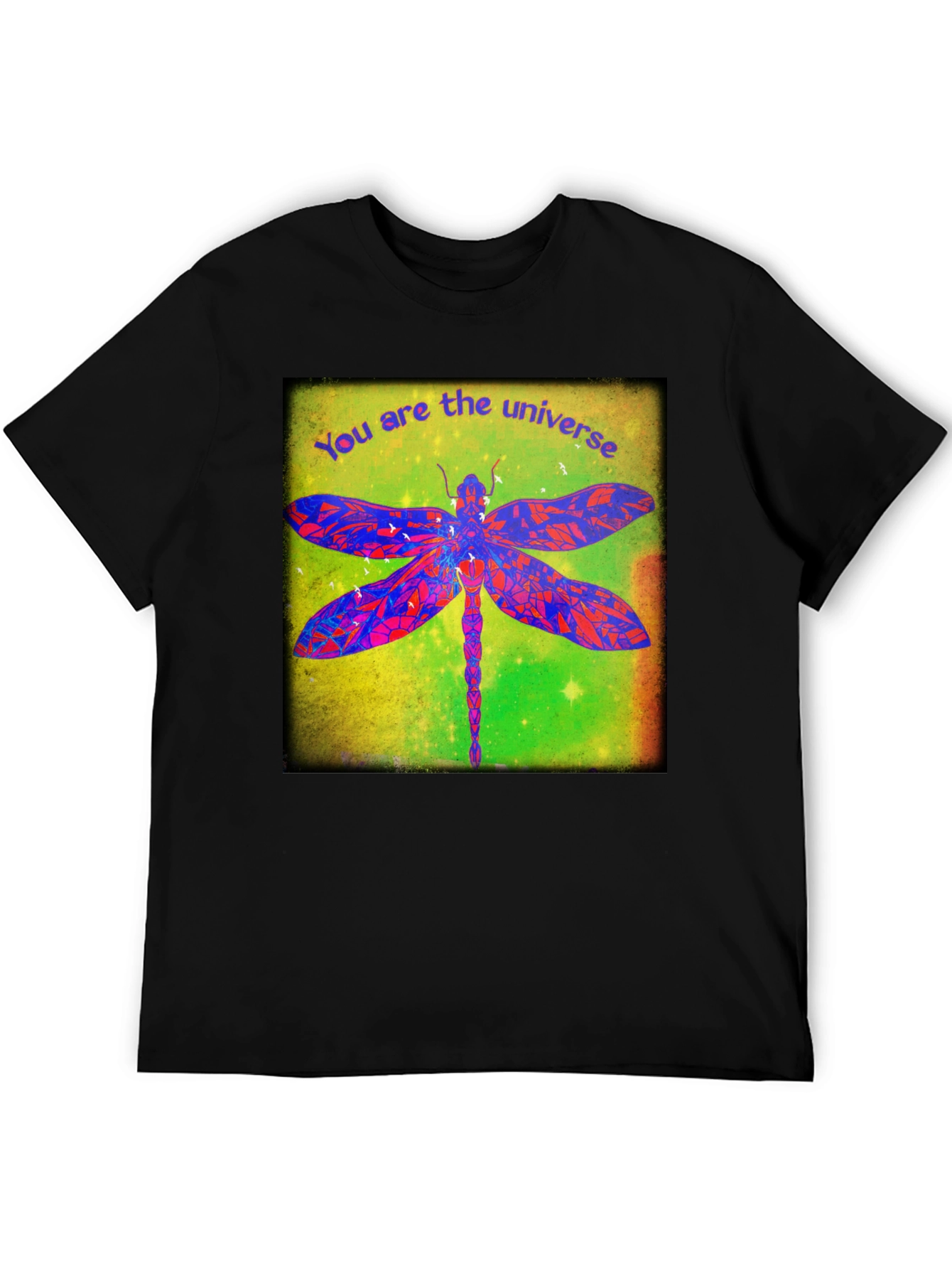 Universe Dragonfly Graphic T-Shirt