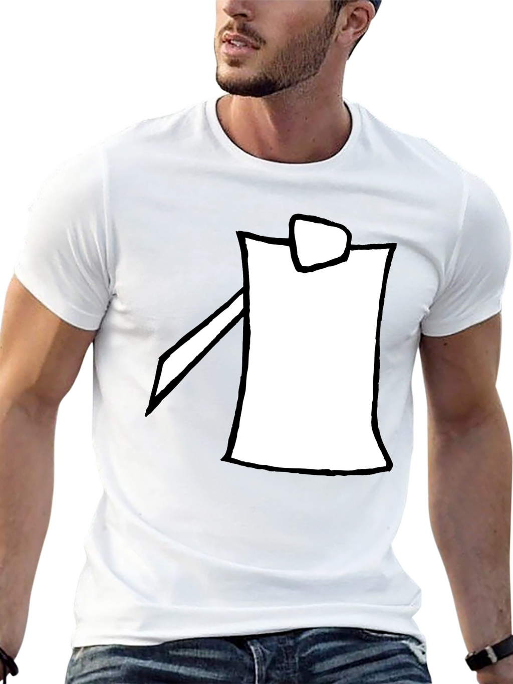 Modern Minimalist Black Graphic Tee