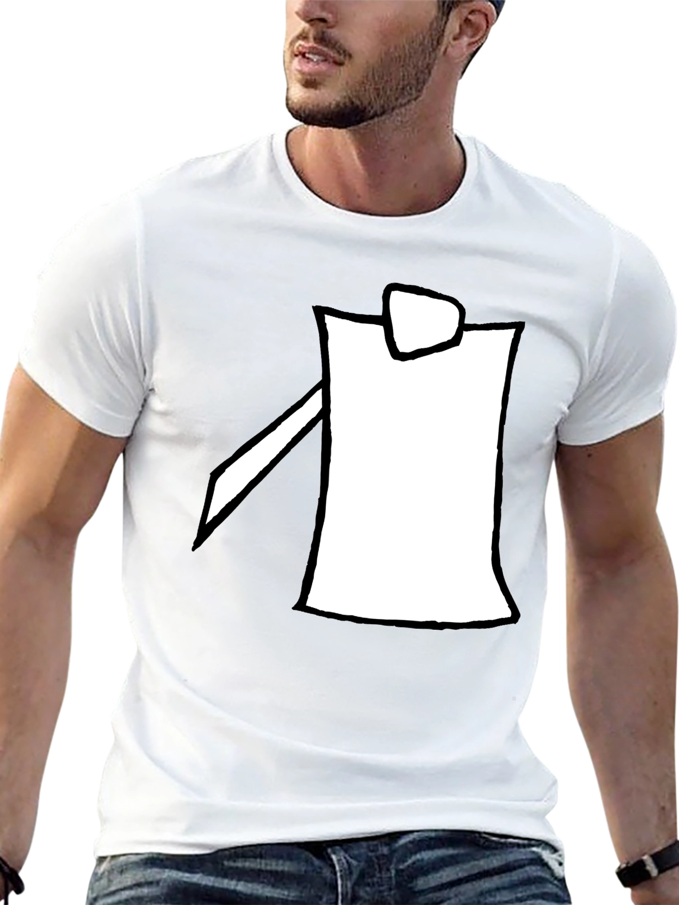 Modern Minimalist Black Graphic Tee