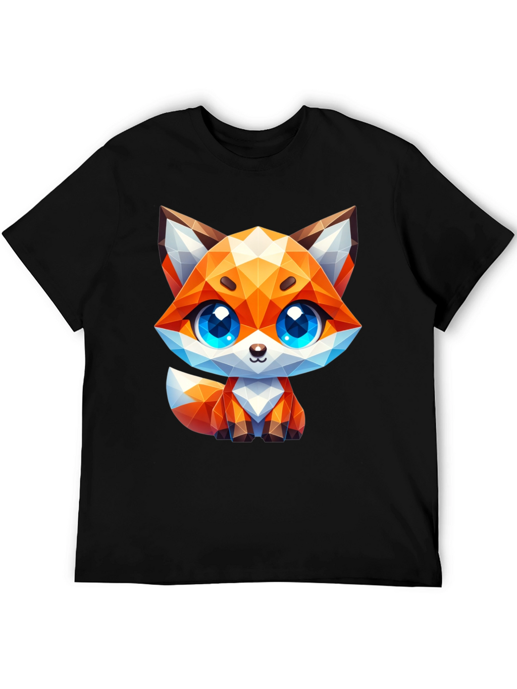 Geometric Fox Graphic Tee - Stylish Animal Print Shirt