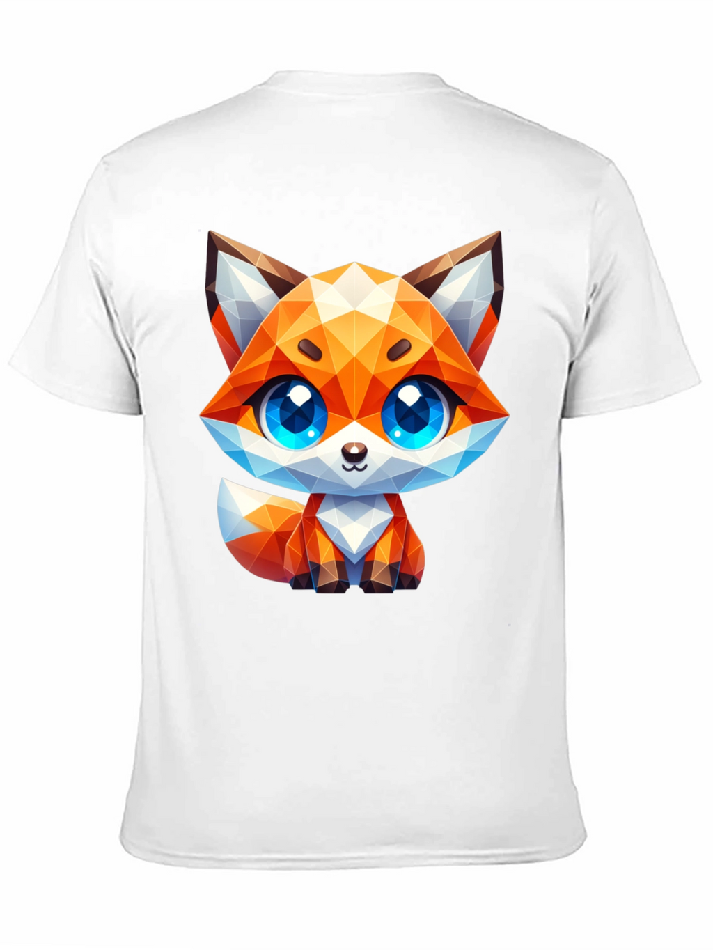 Geometric Fox Graphic Tee - Stylish Animal Print Shirt