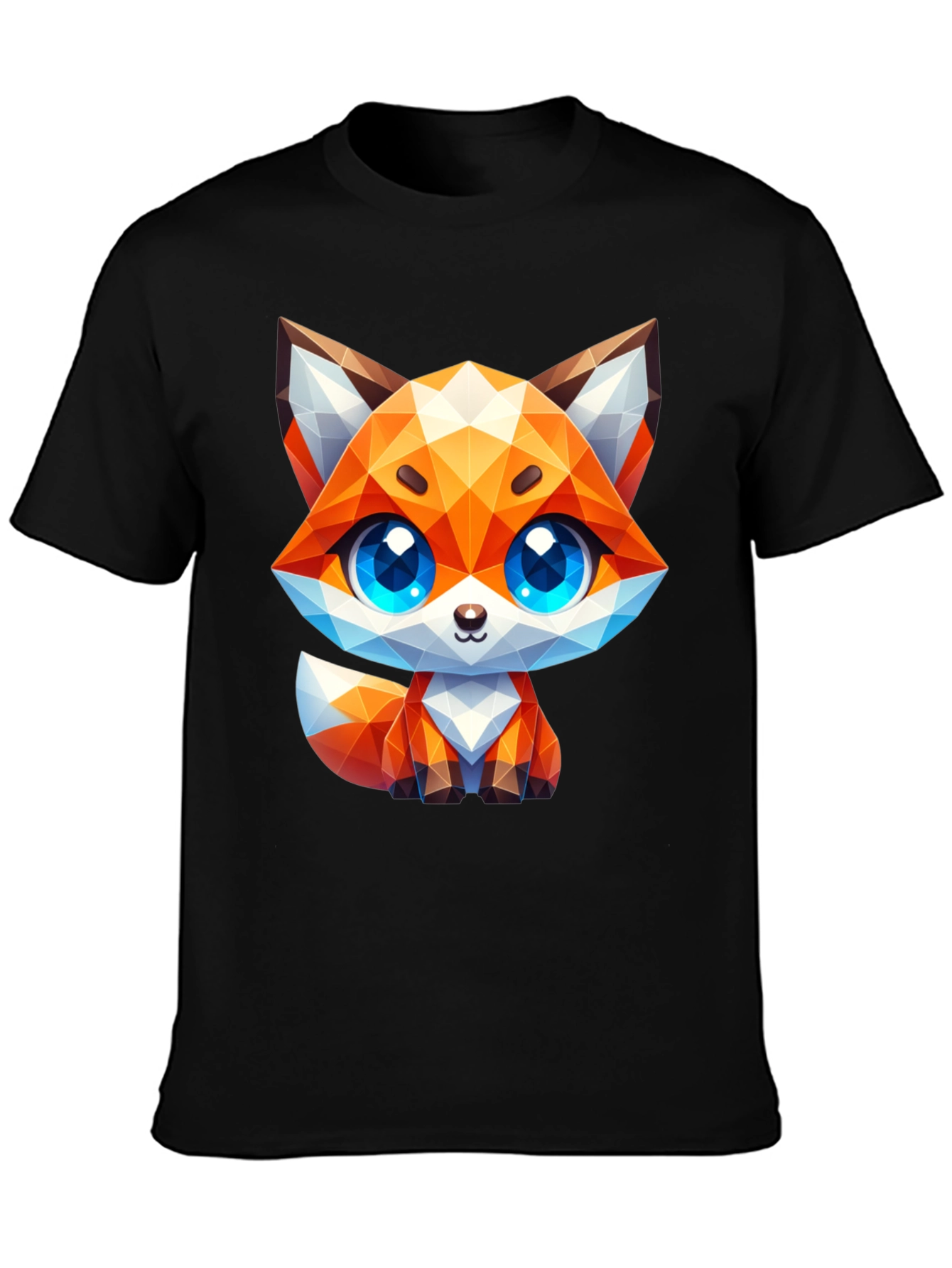 Geometric Fox Graphic Tee - Stylish Animal Print Shirt