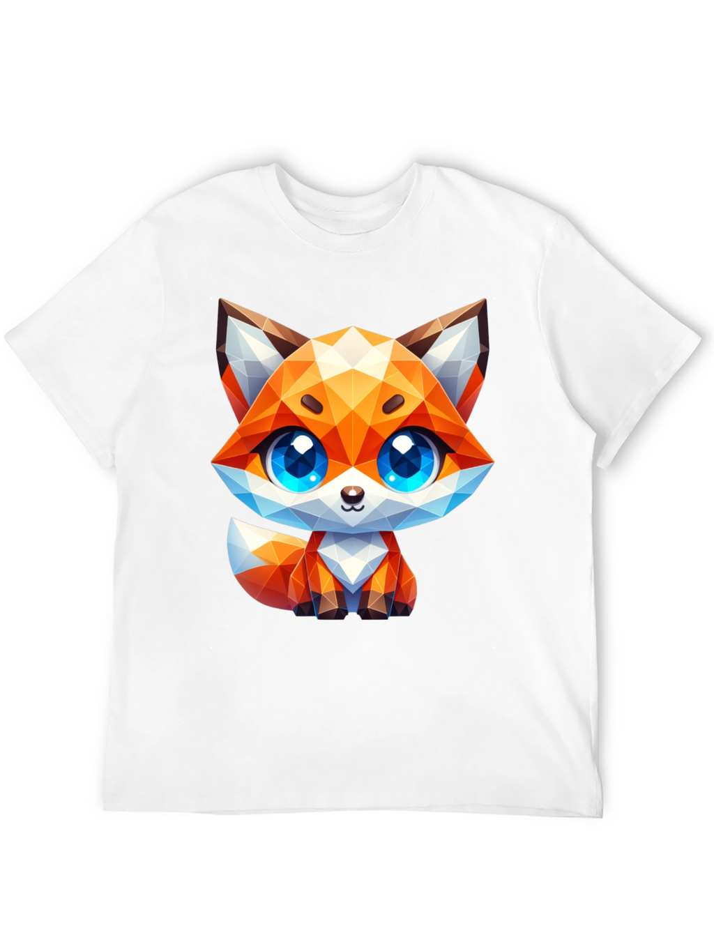 Geometric Fox Graphic Tee - Stylish Animal Print Shirt