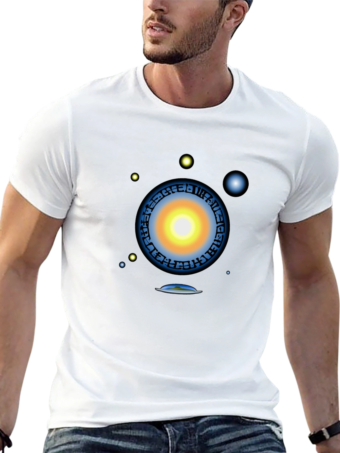 Cosmic Portal Graphic T-Shirt - Black Tee