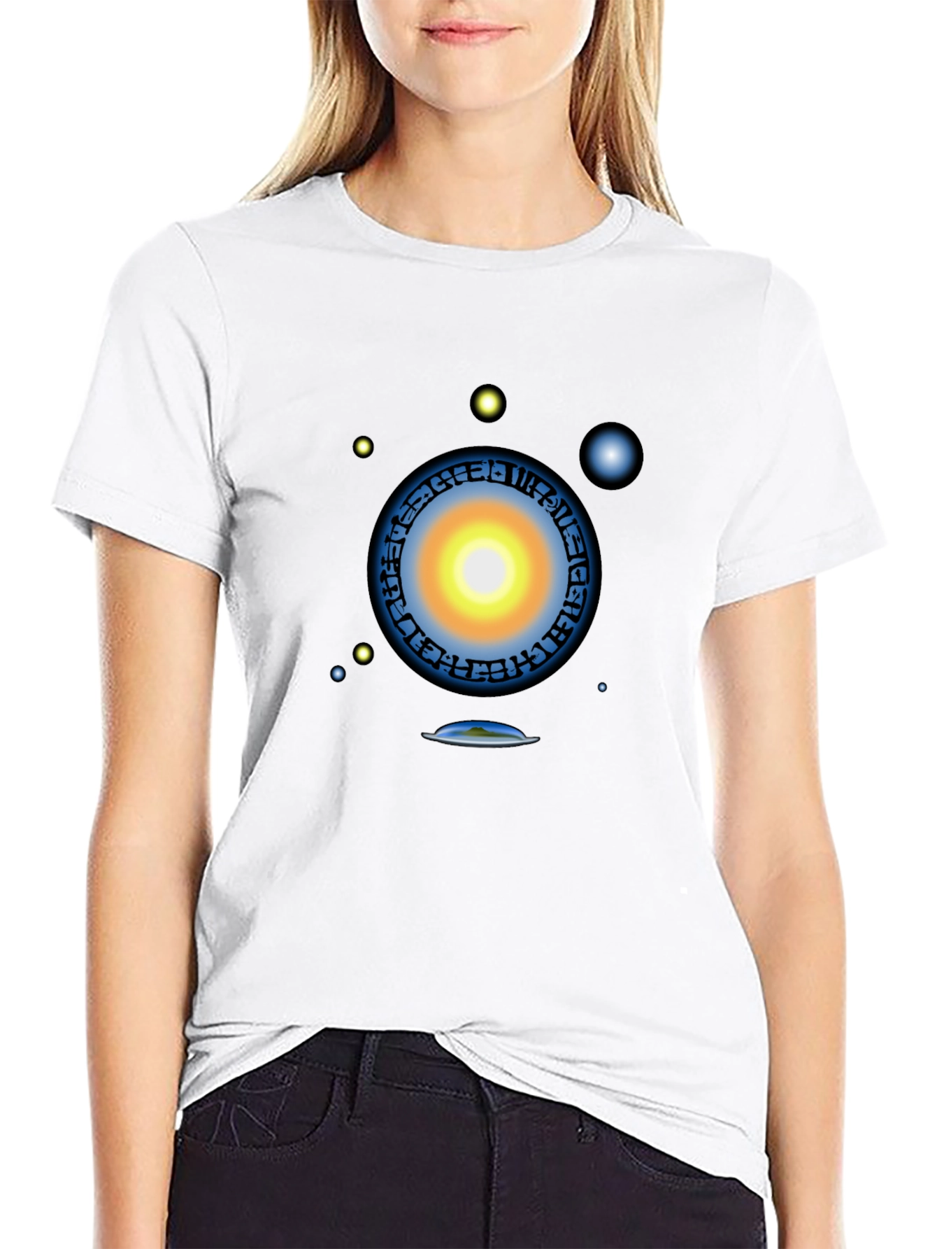 Cosmic Portal Graphic T-Shirt - Black Tee