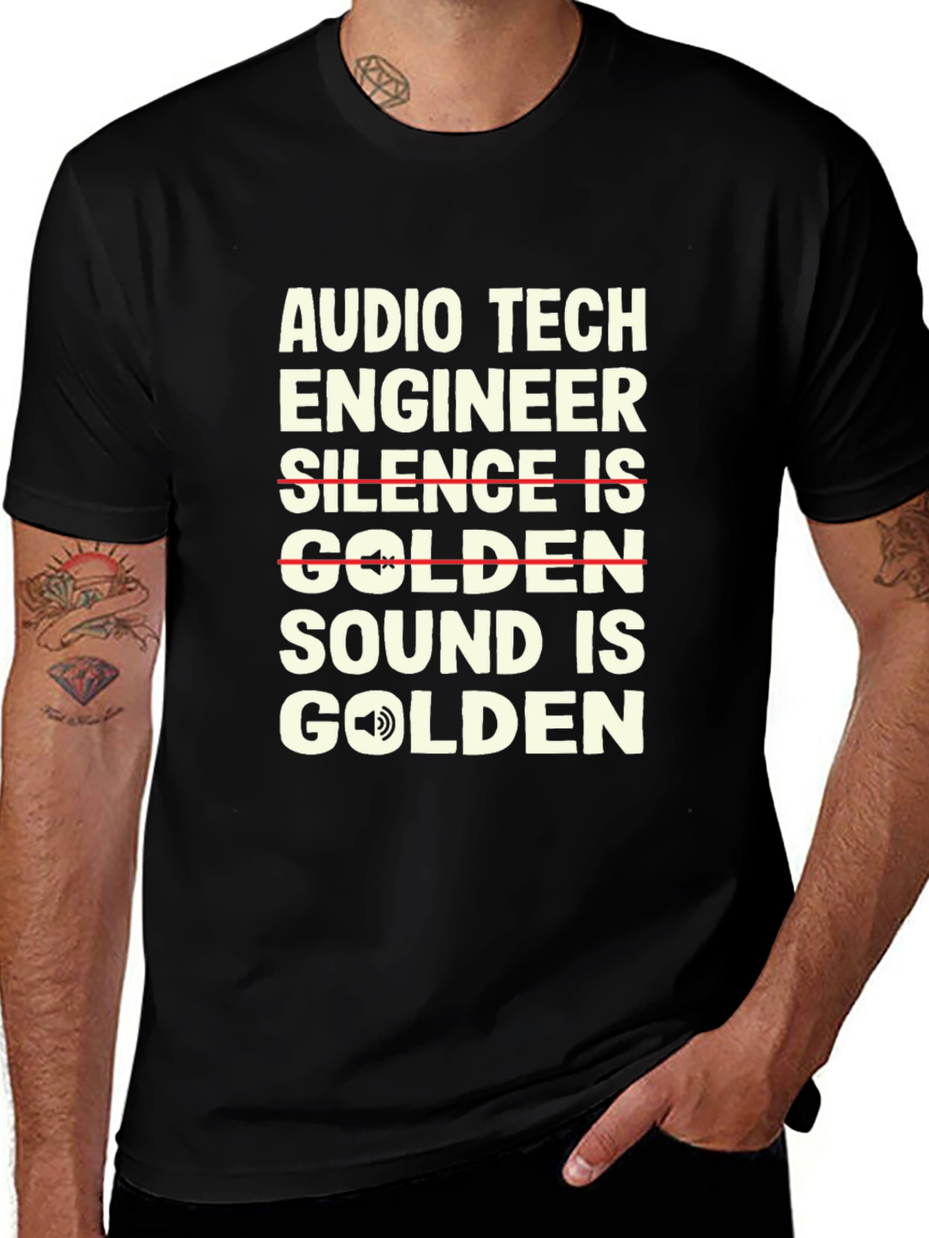 Audio Tech Engineer T-Shirt - Sound is Golden