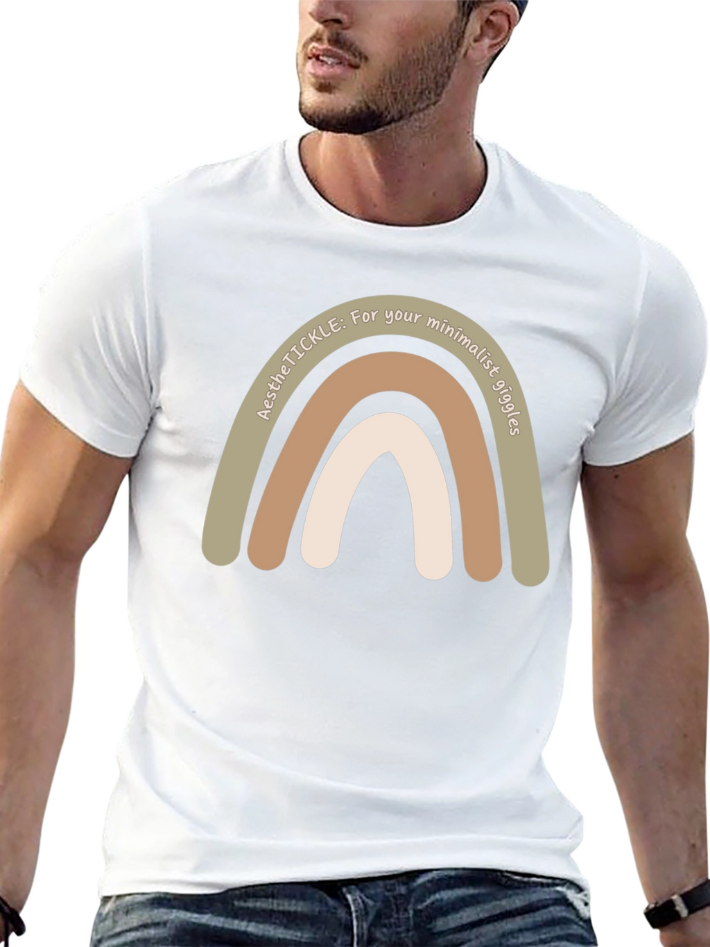 Minimalist Aesthetic Rainbow Tee
