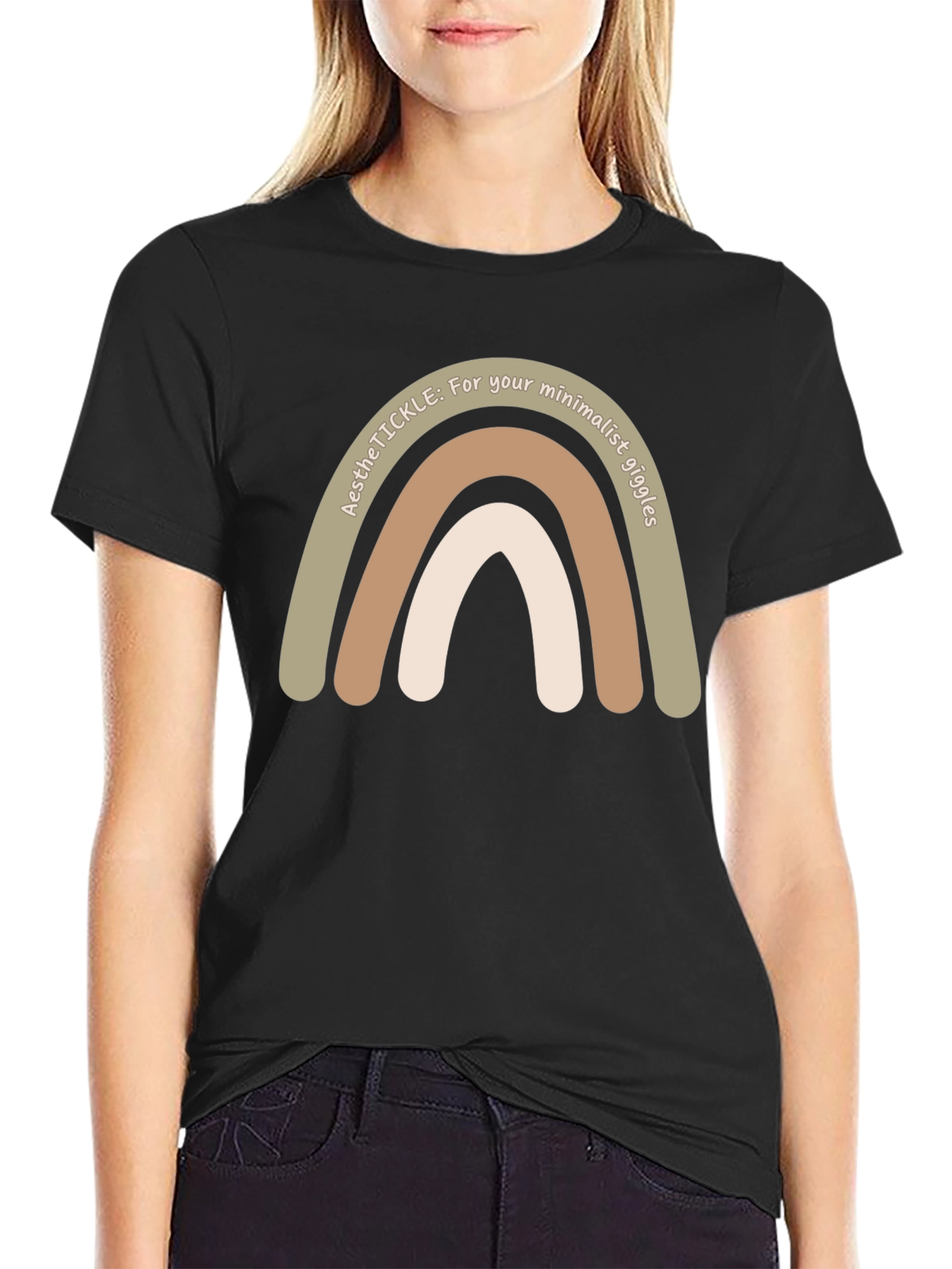 Minimalist Aesthetic Rainbow Tee