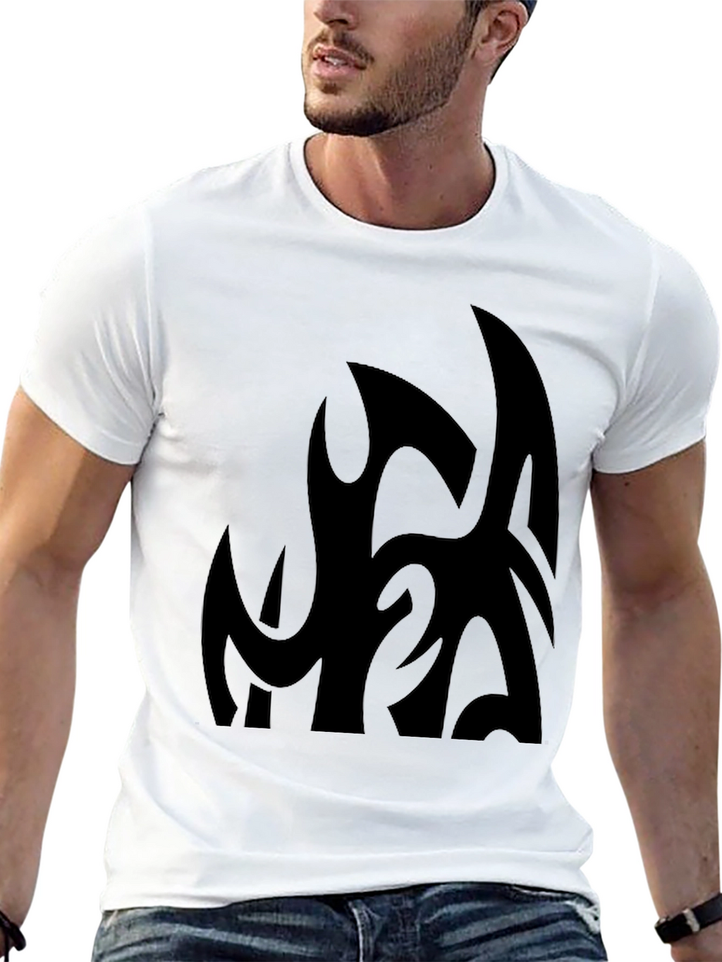 Modern Graphic Black T-Shirt
