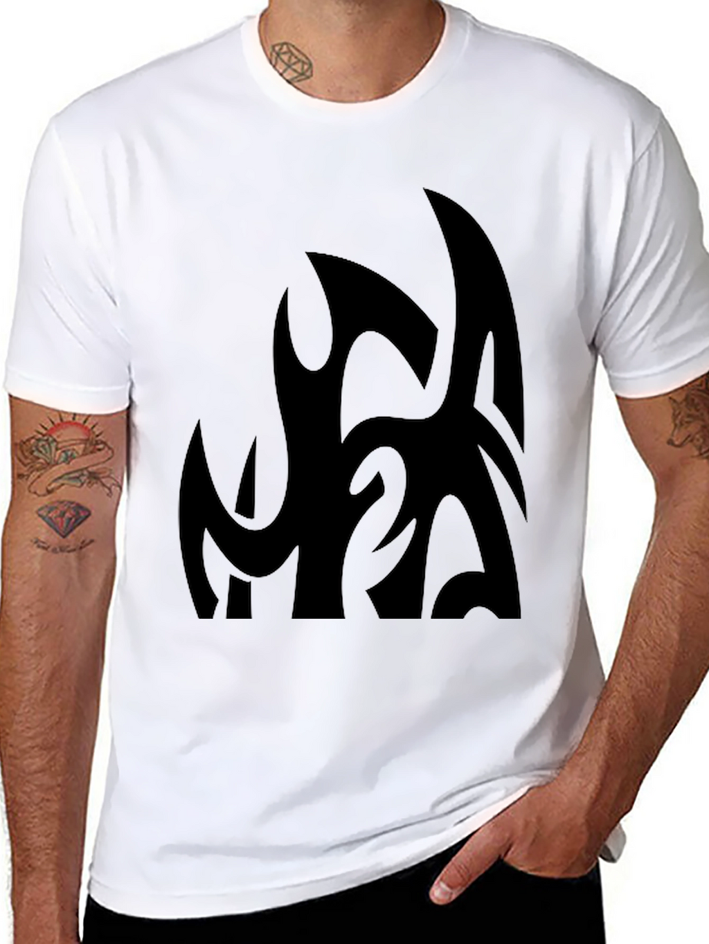 Modern Graphic Black T-Shirt