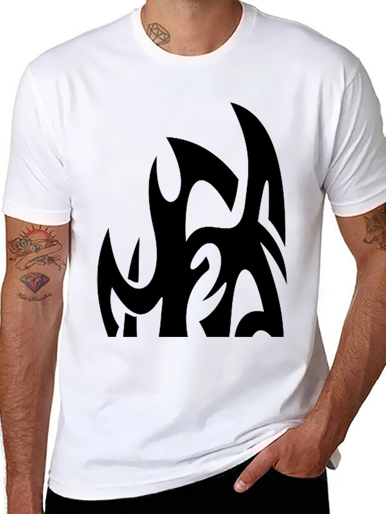 Modern Graphic Black T-Shirt