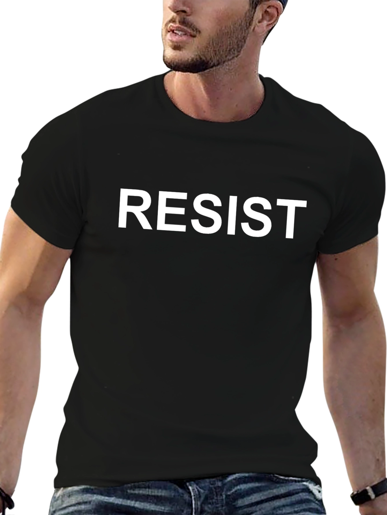 Resist Graphic Tee - Black Cotton Comfort