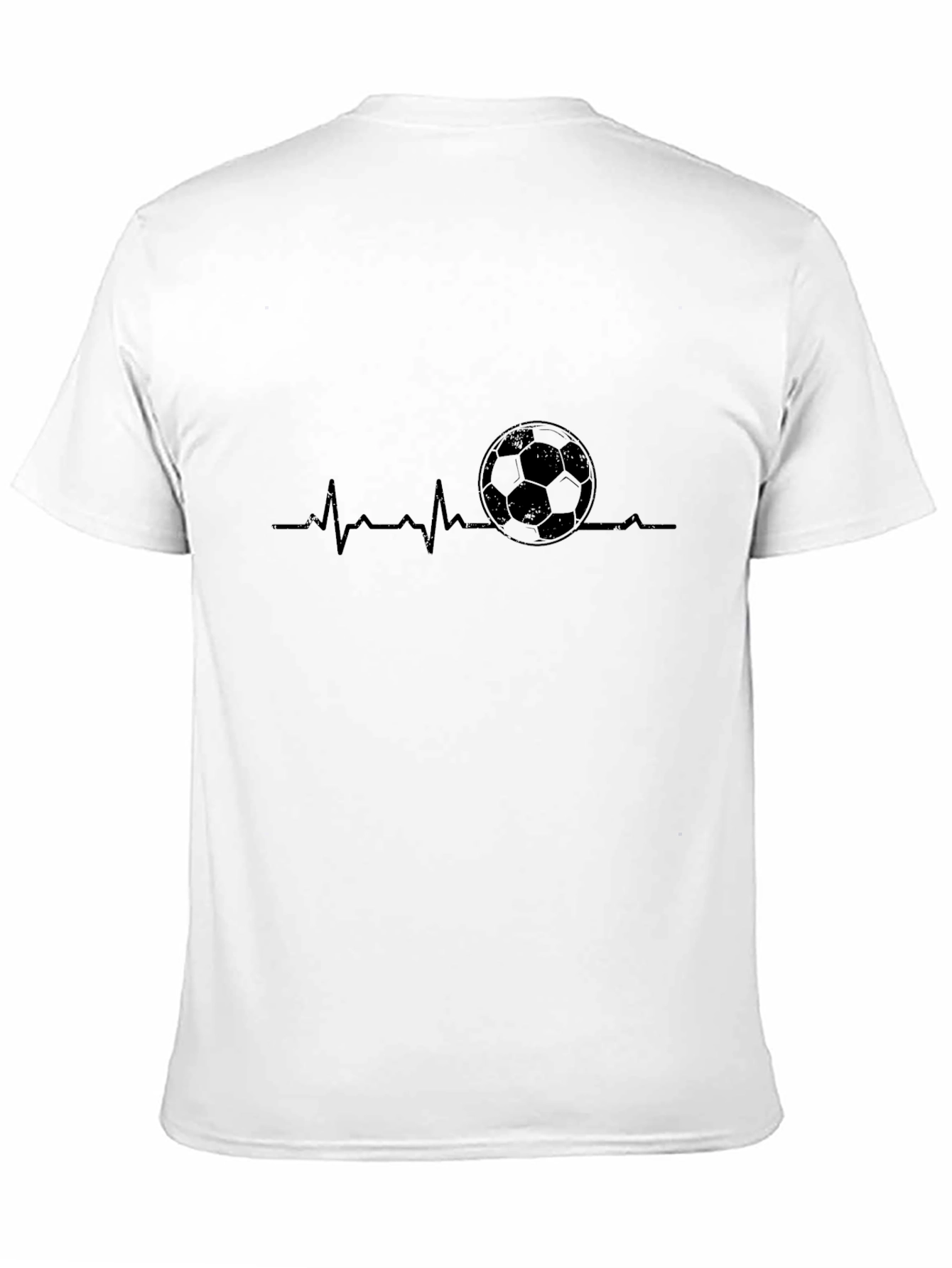 Soccer Heartbeat T-Shirt - Black