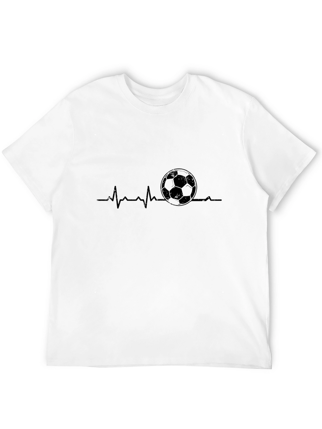 Soccer Heartbeat T-Shirt - Black