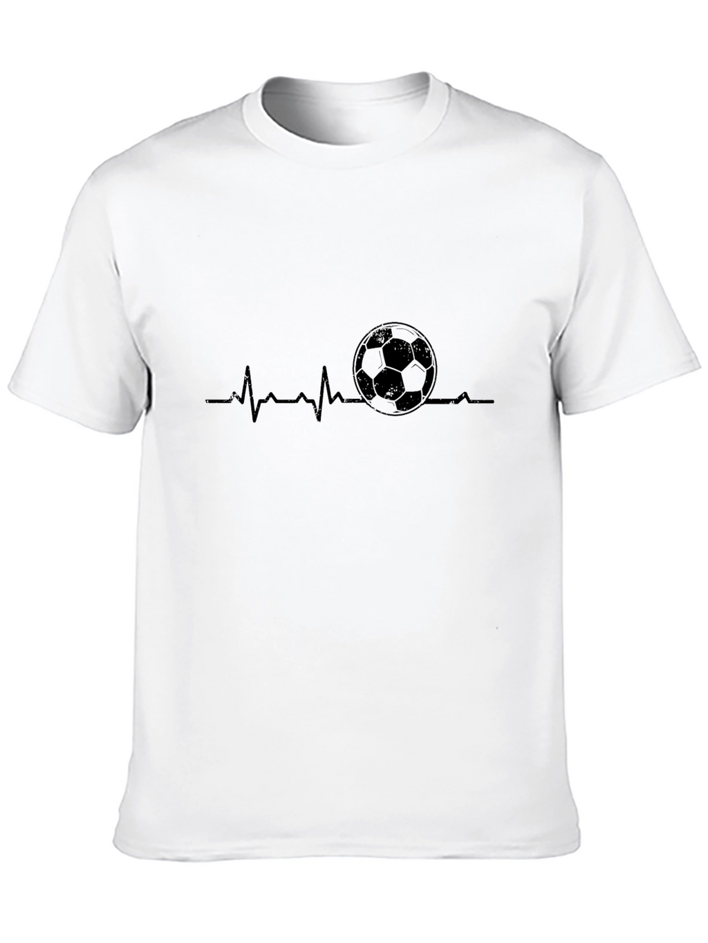 Soccer Heartbeat T-Shirt - Black
