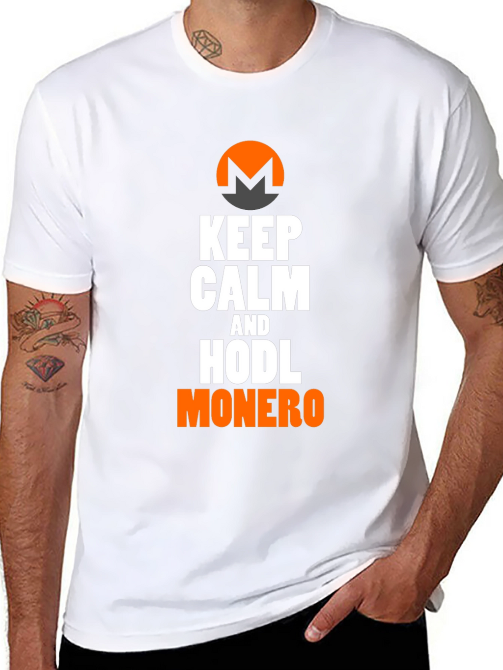 Keep Calm & HODL Monero Black T-Shirt