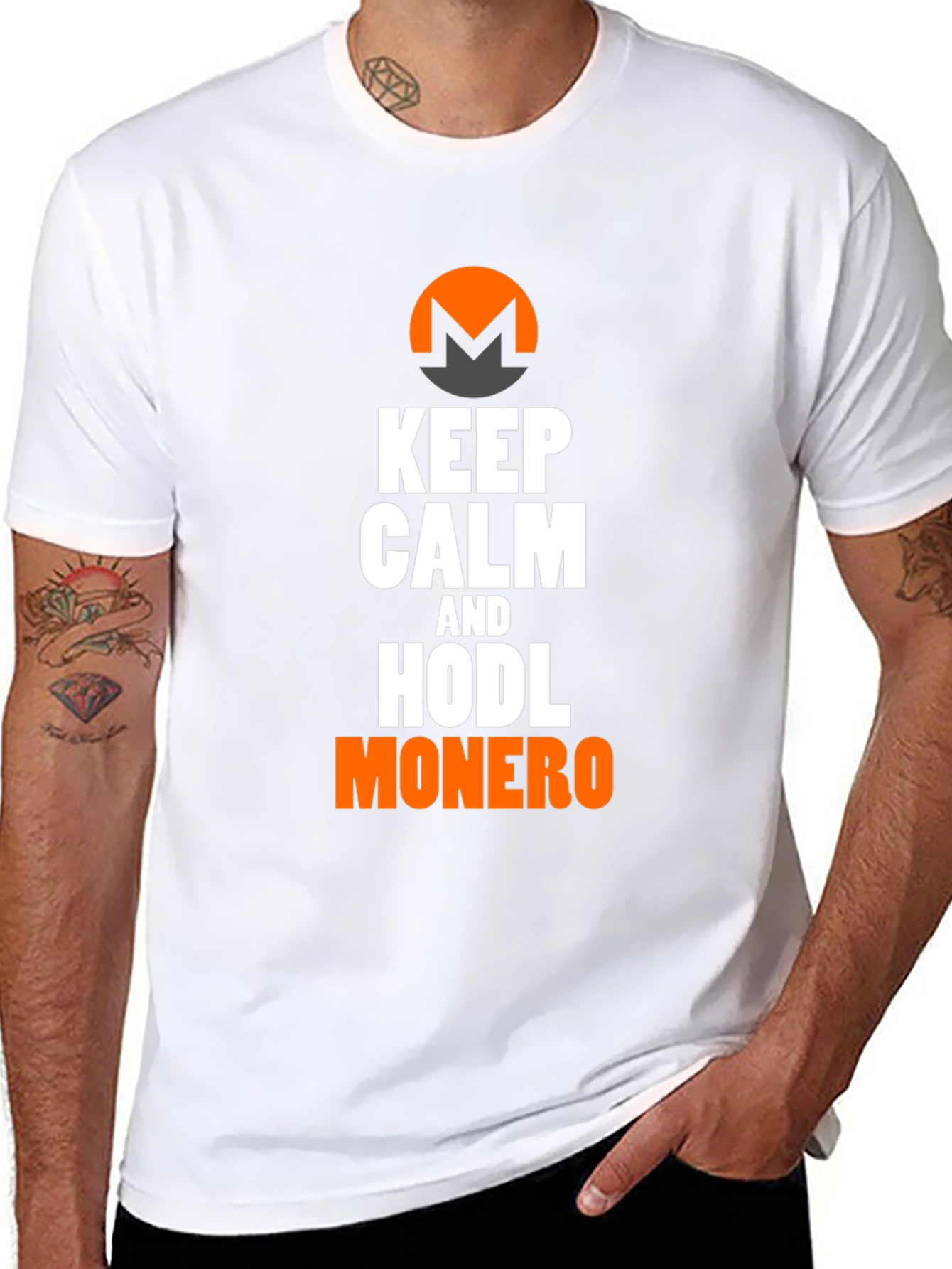 Keep Calm & HODL Monero Black T-Shirt